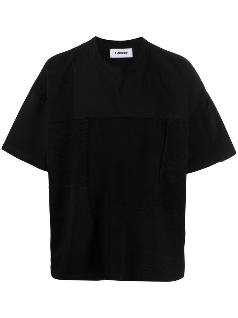 logo-embroidered cotton T-shirt 1
