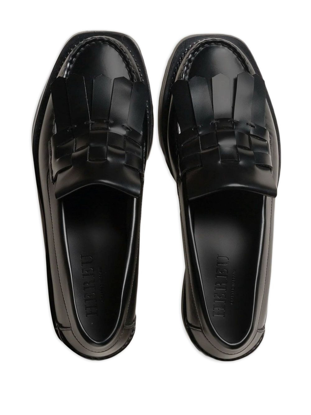 fringes leather loafers - 3