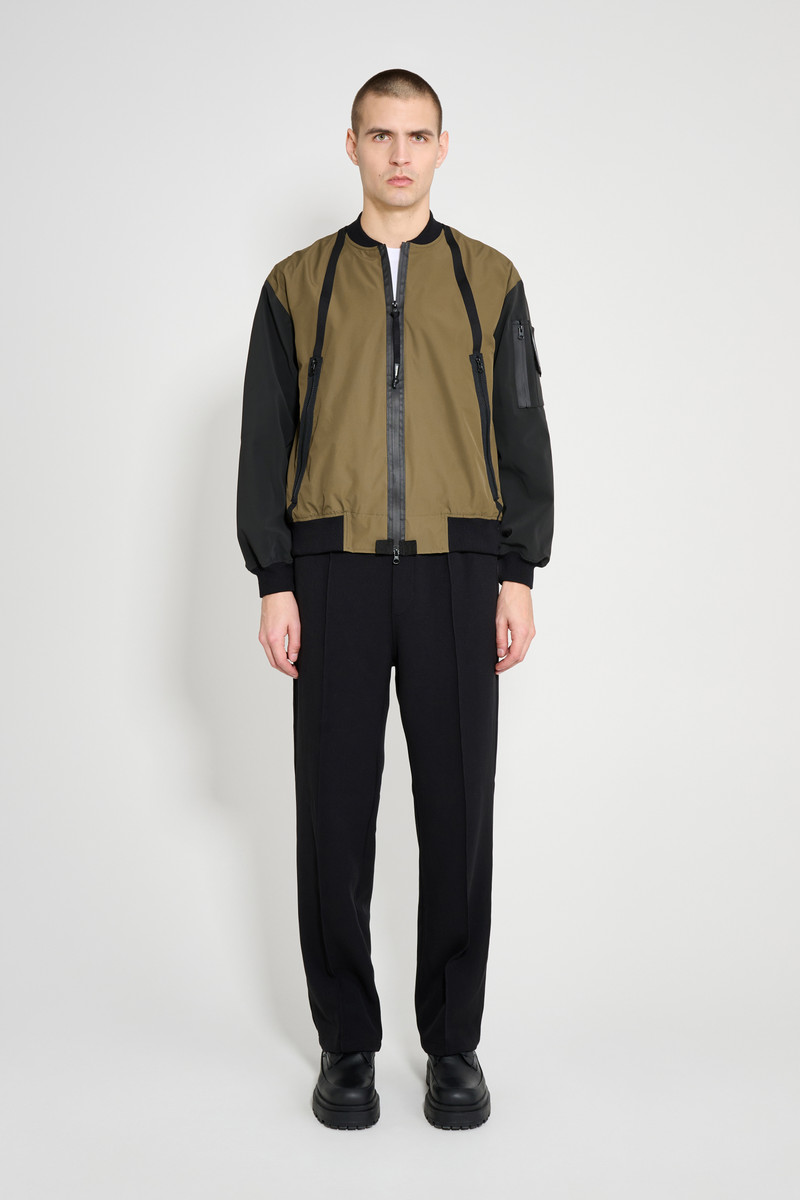 Bredsand Zip Bomber Jacket Green 1