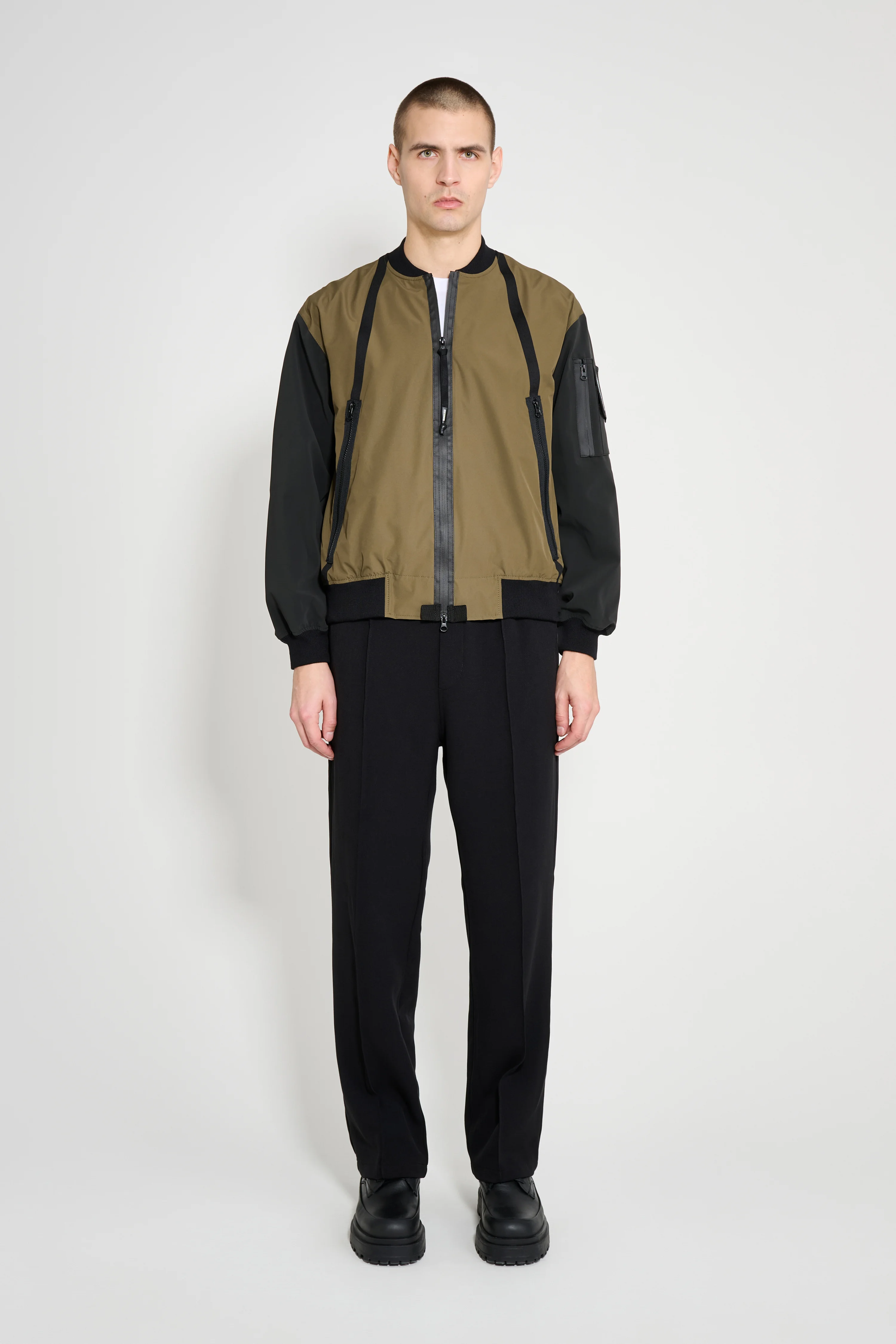 Bredsand Zip Bomber Jacket Green - 1