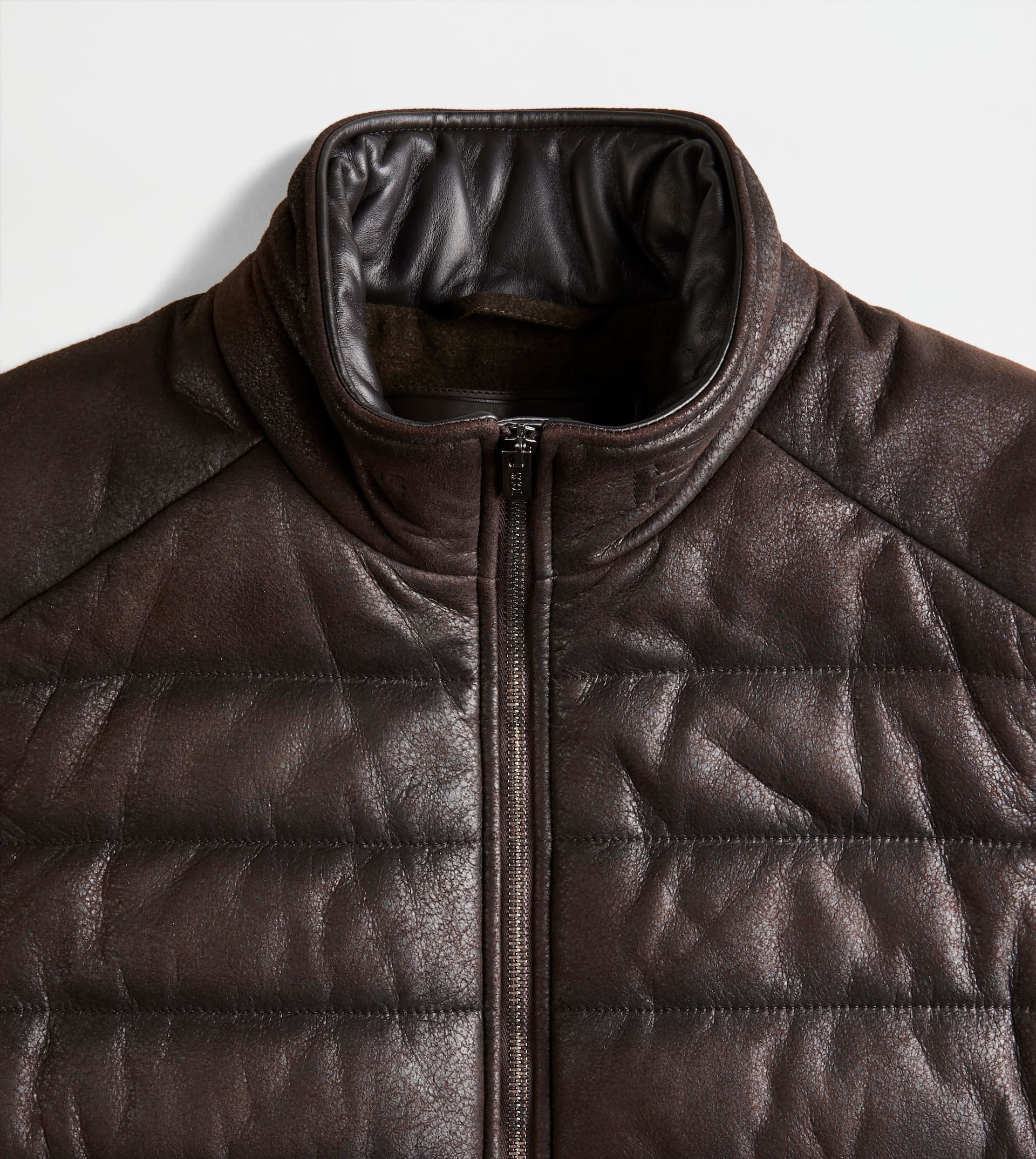 GILET IN SUEDE - BROWN - 3