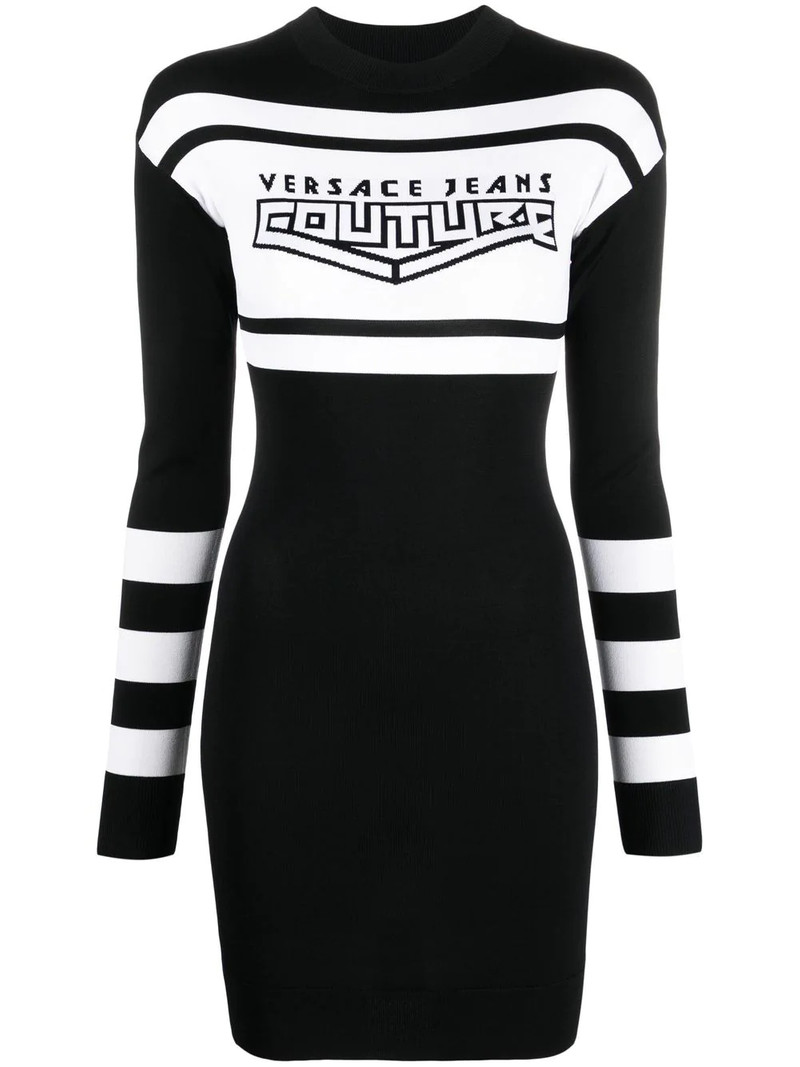 logo-print mini dress 1