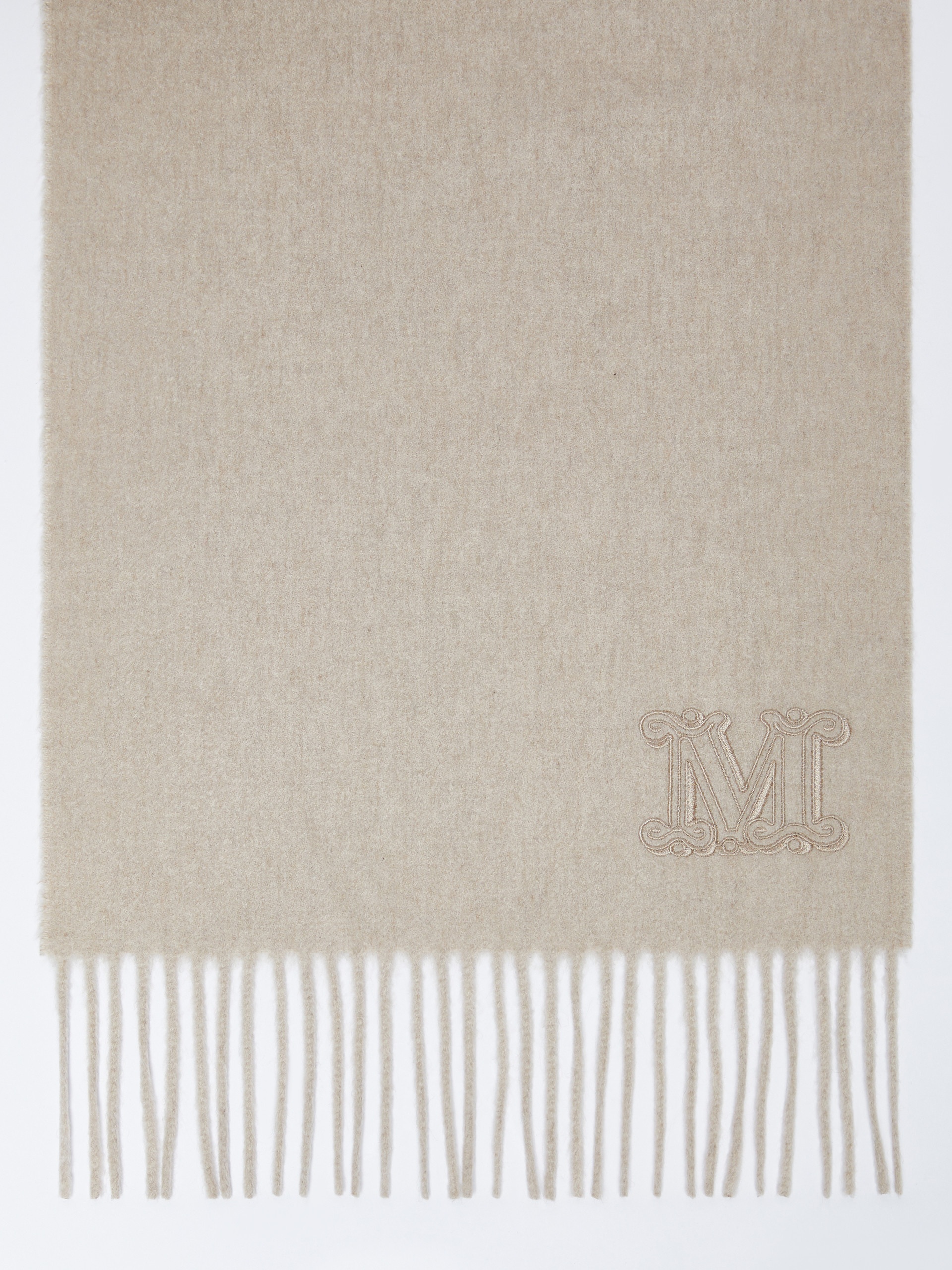 スカーフ Max Mara 'Wsdalia' Cashmere Stole With Black 'Monogram' Max Mara WSDALIA Cashmere stole with monogram embroidery