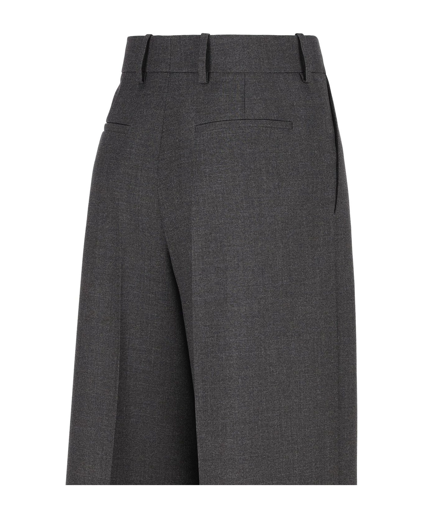 Wide-leg Tailored Trousers - 3