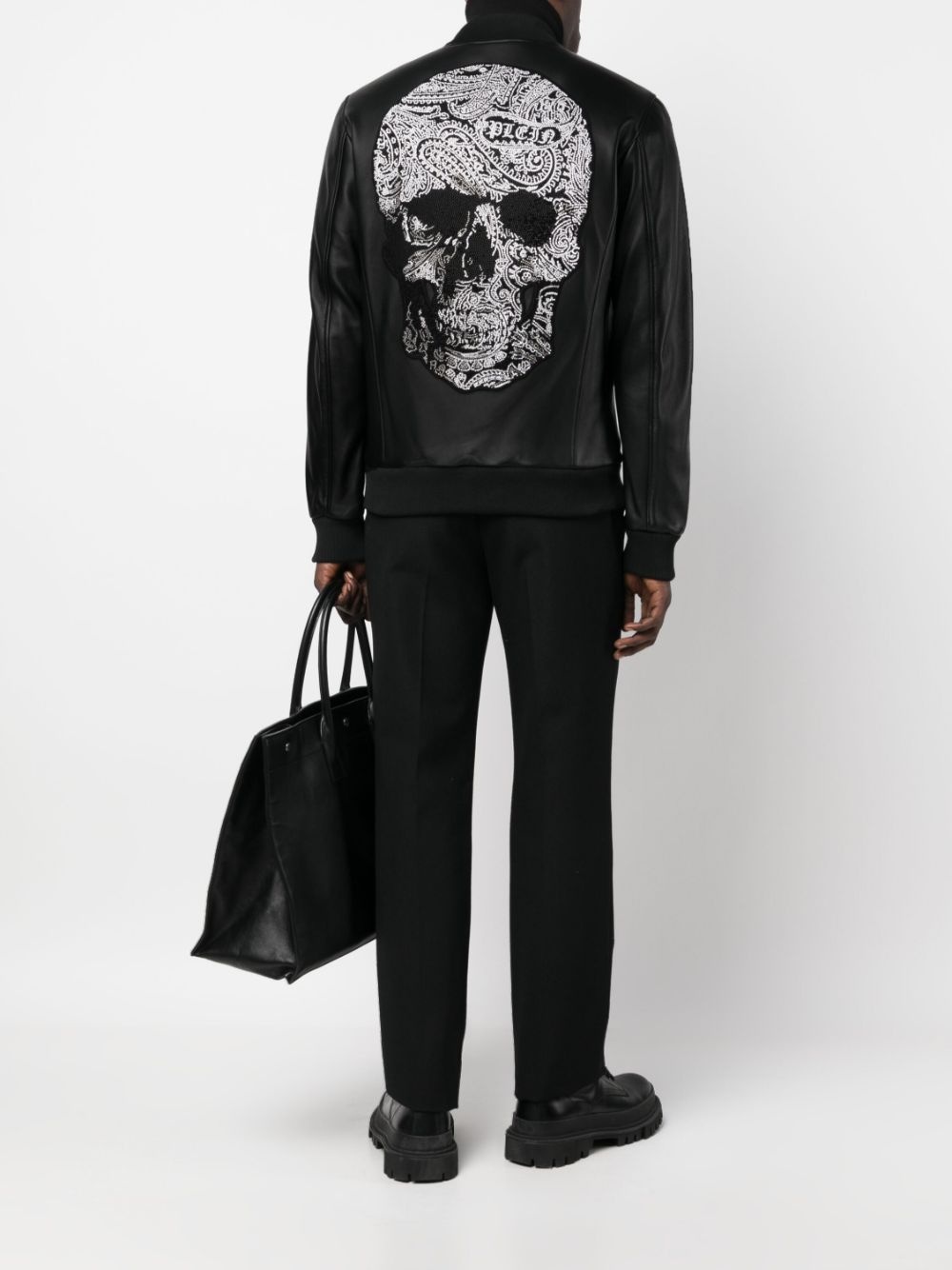 bomber leather jacket - 2