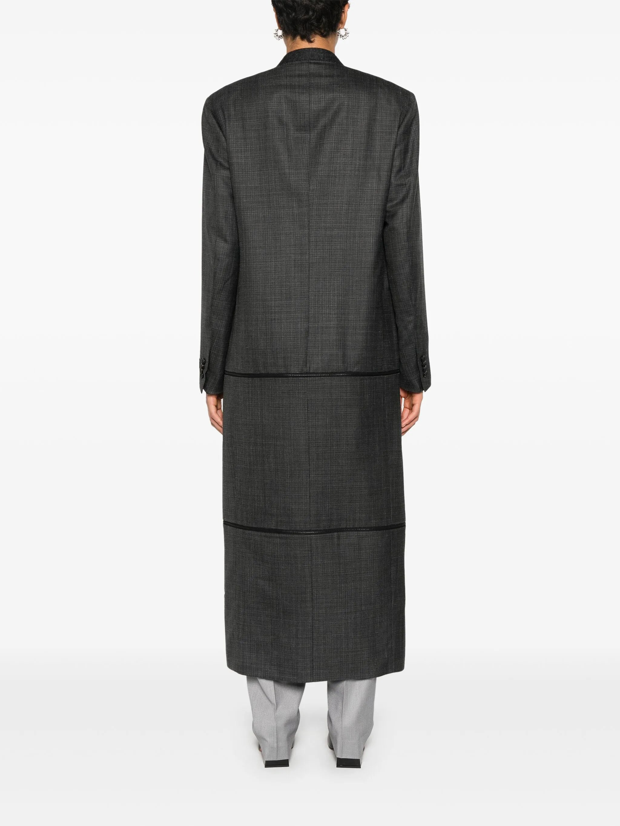 x Zegna Transformer collarless coat - 4