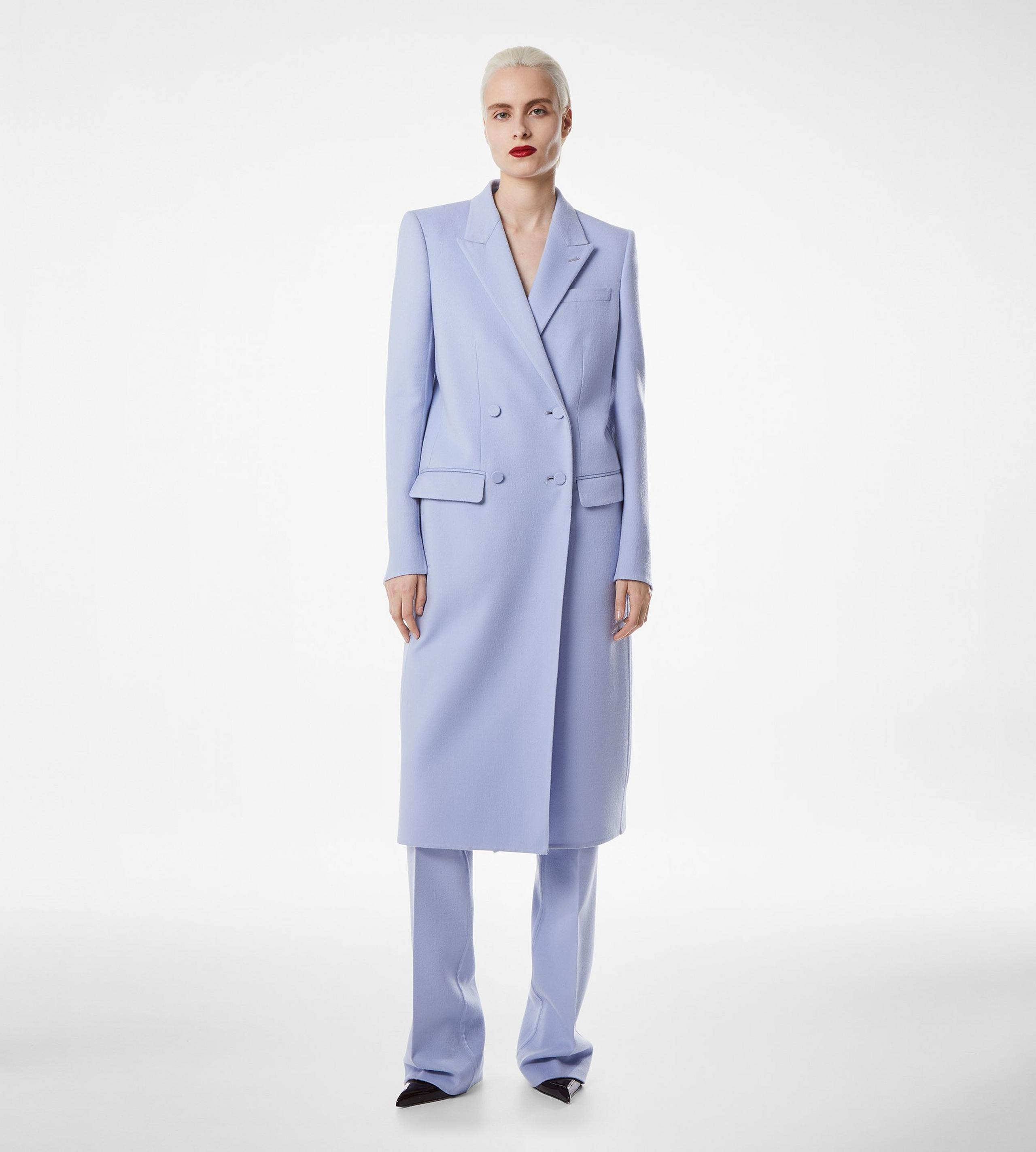 DOUBLE FACE LIGHT WOOL DOUBLE BREASTED COAT - 3