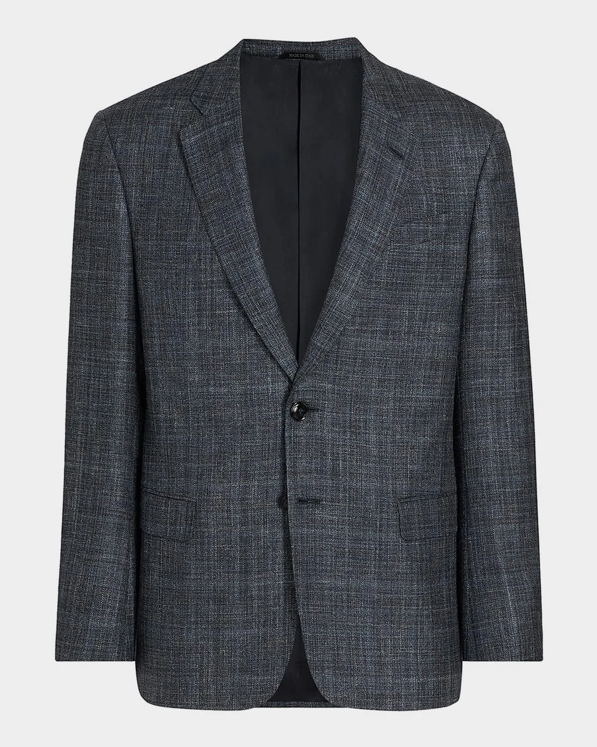 Men's Wool, Silk and Linen Single-Breasted Sport Coat - 1