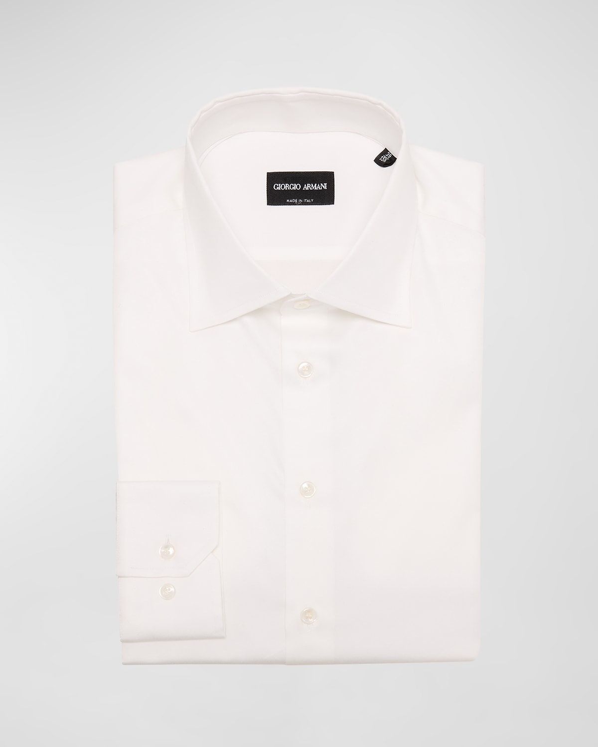 Men's Solid Cotton Dress Shirt - 1