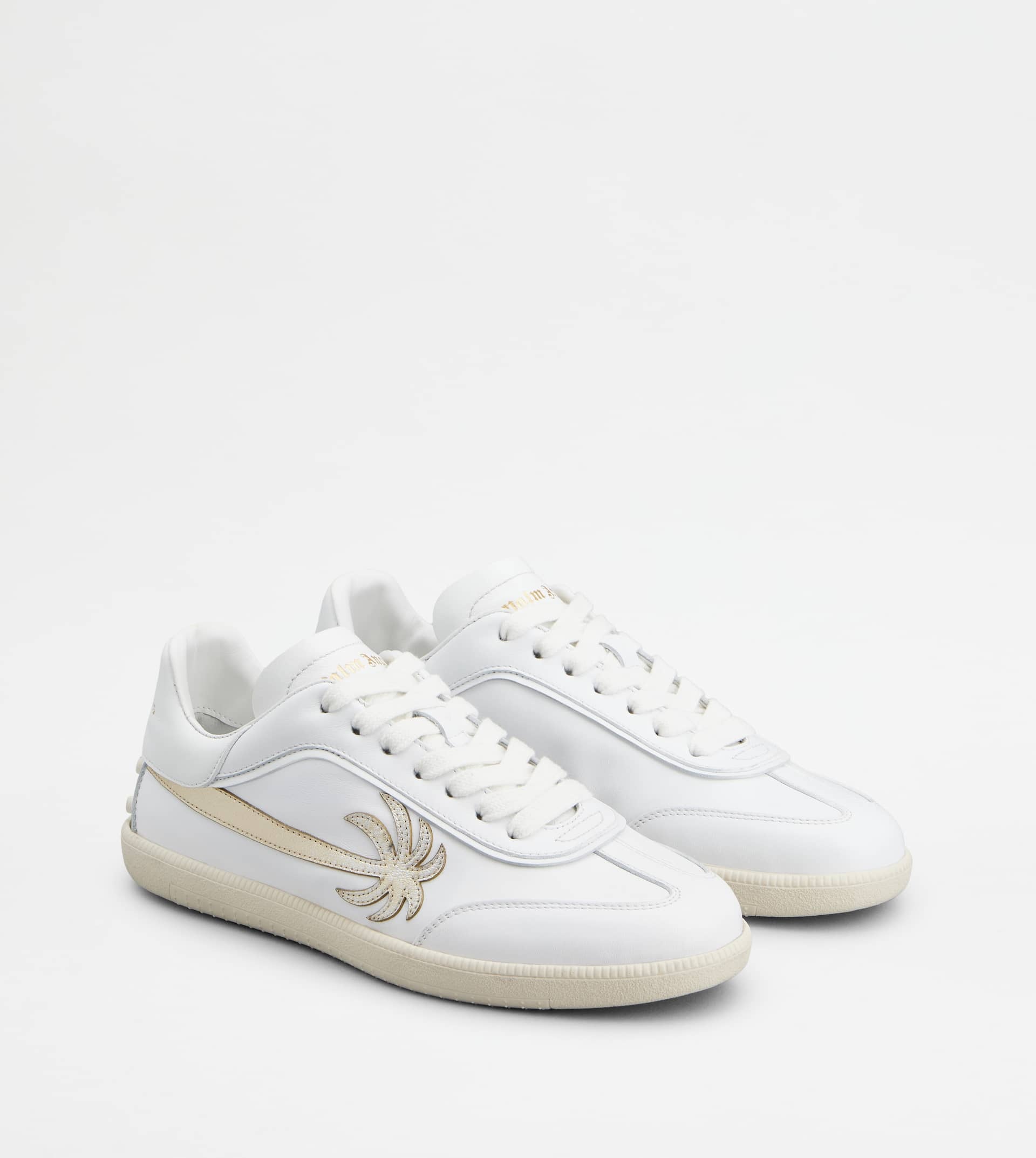 TOD'S TABS SNEAKERS PALM ANGELS IN LEATHER - WHITE, GOLD - 3