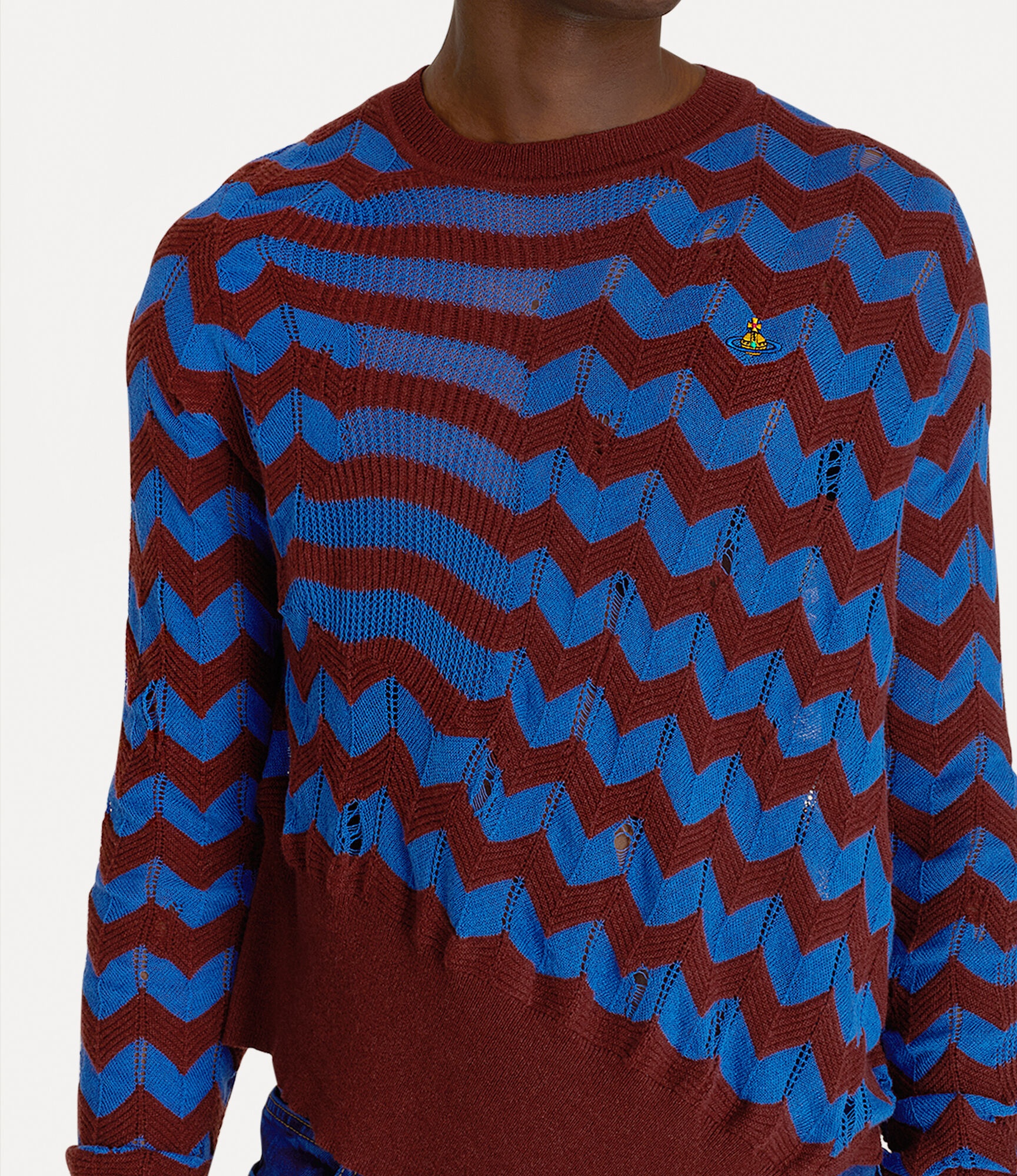DRUNKEN CHEVRON JUMPER - 4