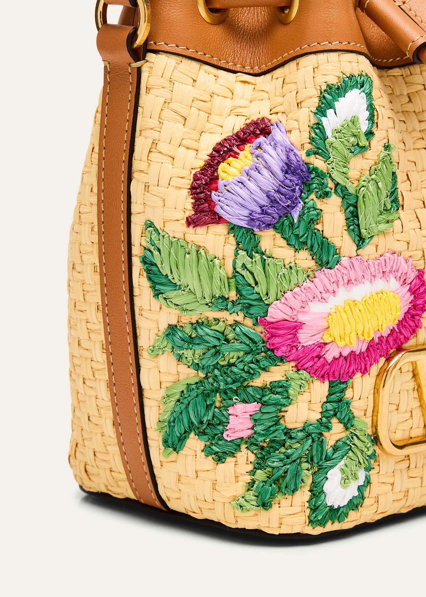 VLOGO Signature Mini Drawstring Flower Bucket Bag - 5