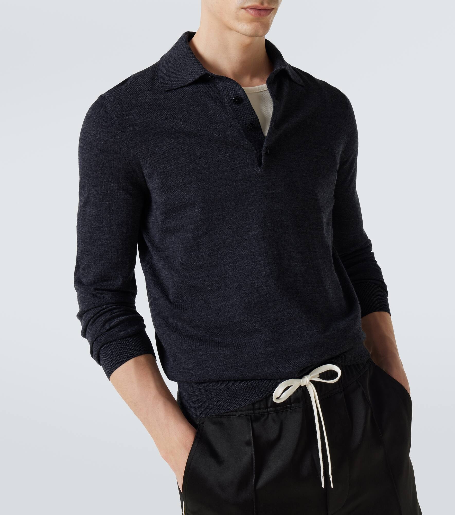 Wool polo sweater - 5