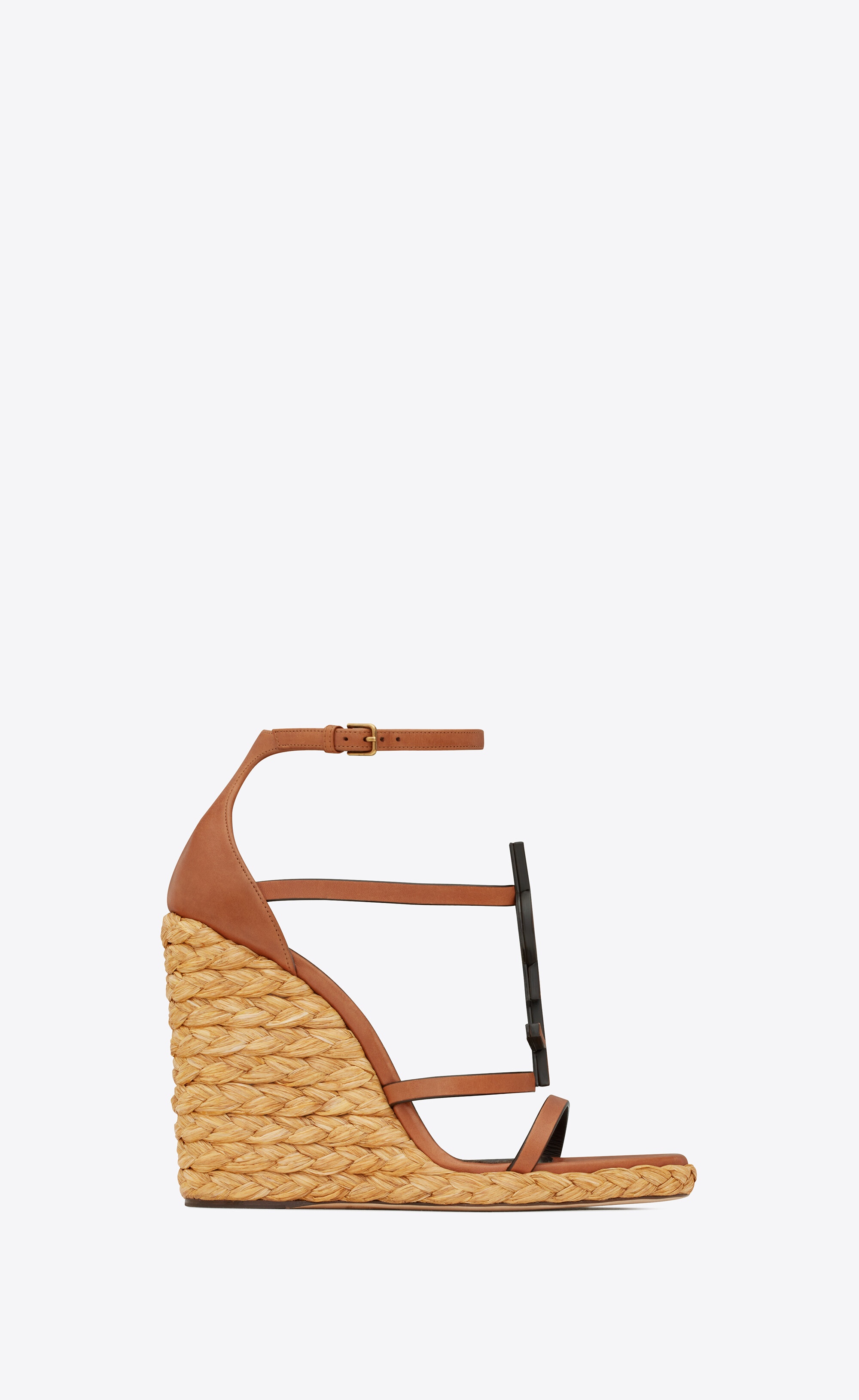 cassandra wedge espadrilles in smooth vegetable-tanned leather - 1