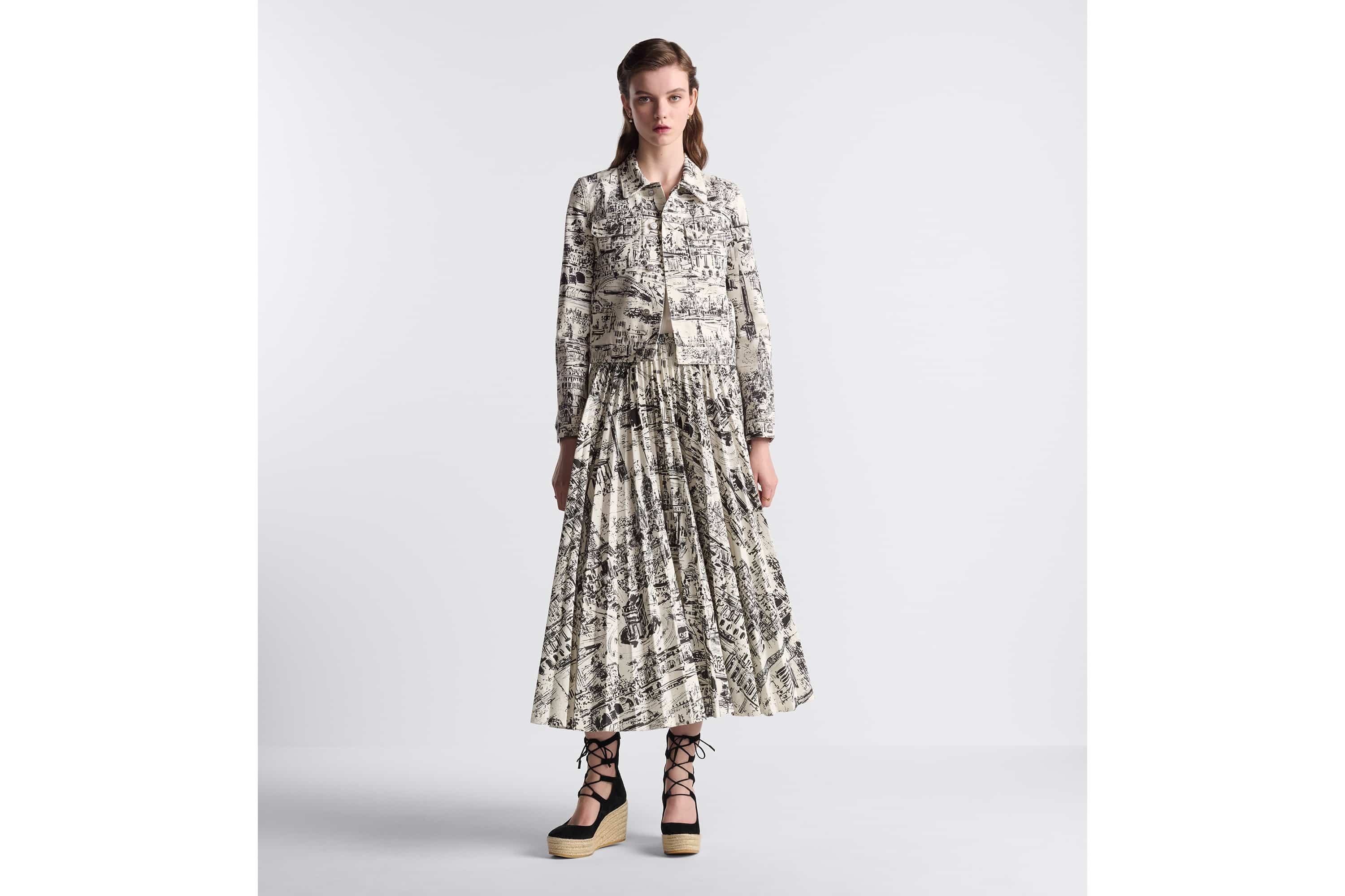 Pleated Mid-Length Skirt - 2