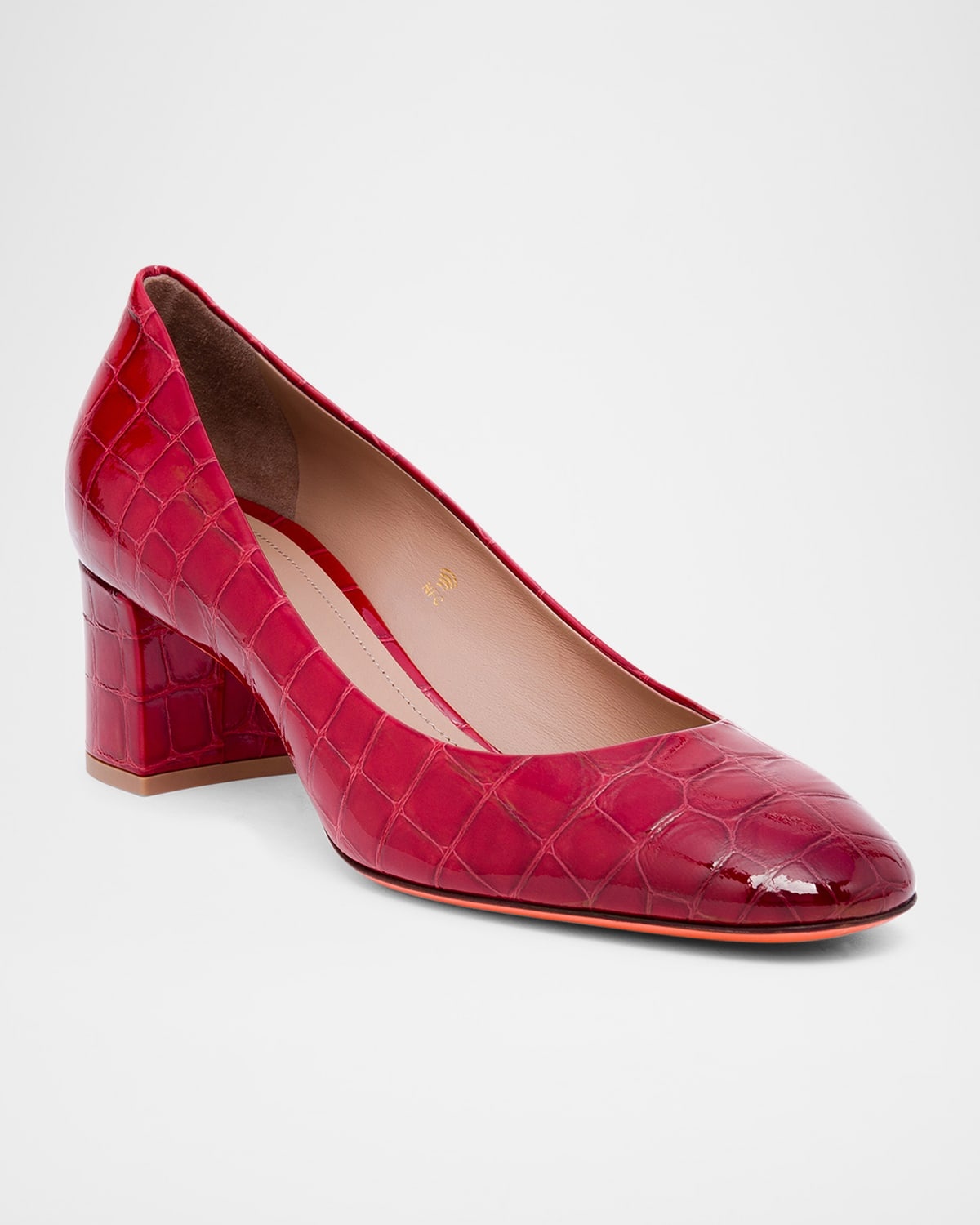 Fight Croc-Embossed Leather Pumps - 3