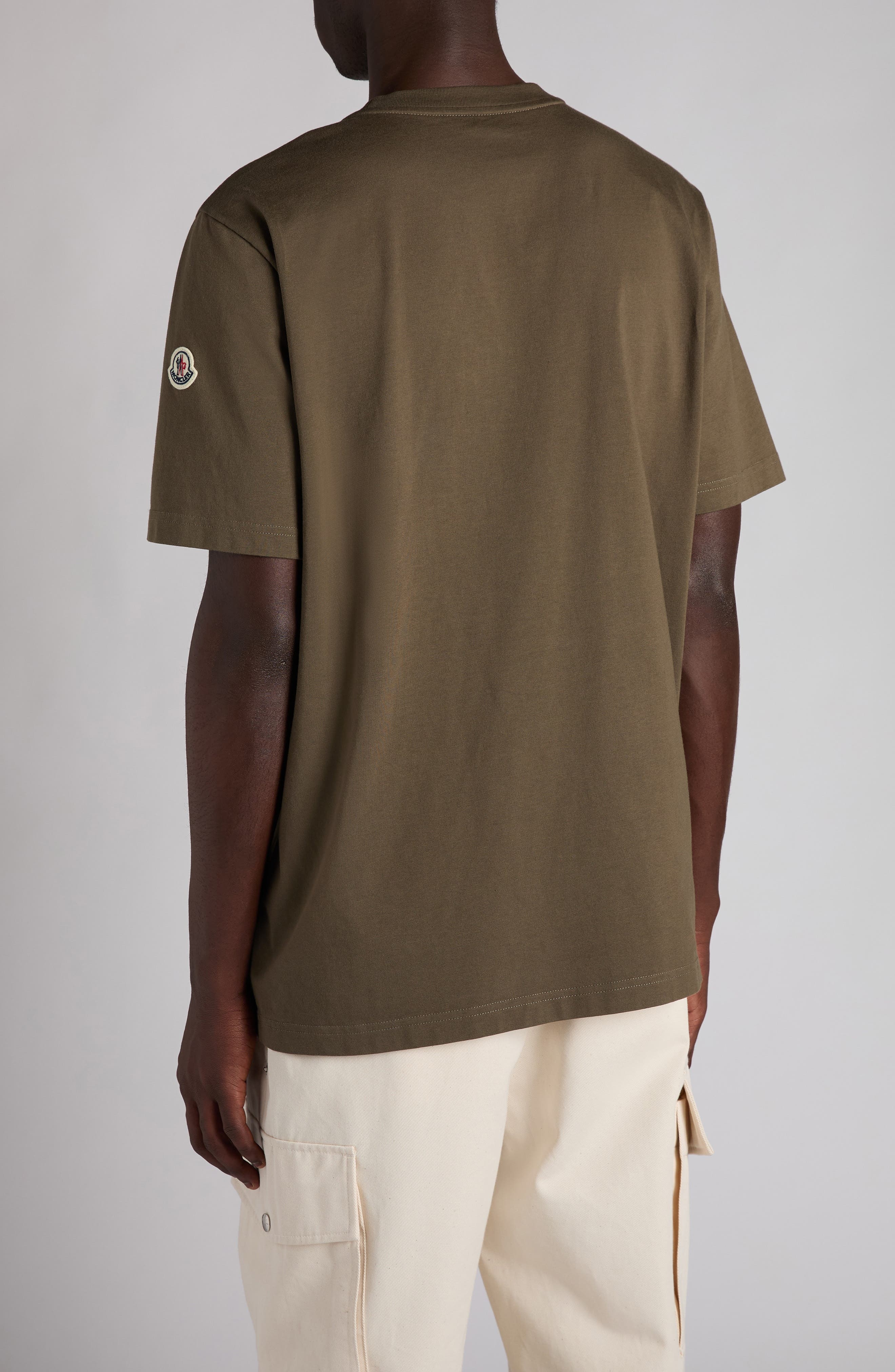 Moncler Logo Patch Cotton T-Shirt in Kalamata at Nordstrom - 3