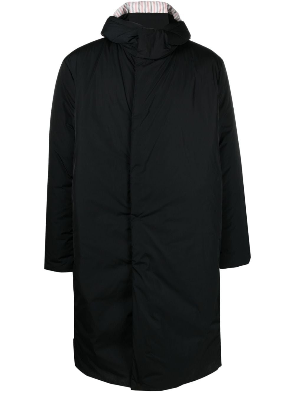 hodded padded maxi coat - 1