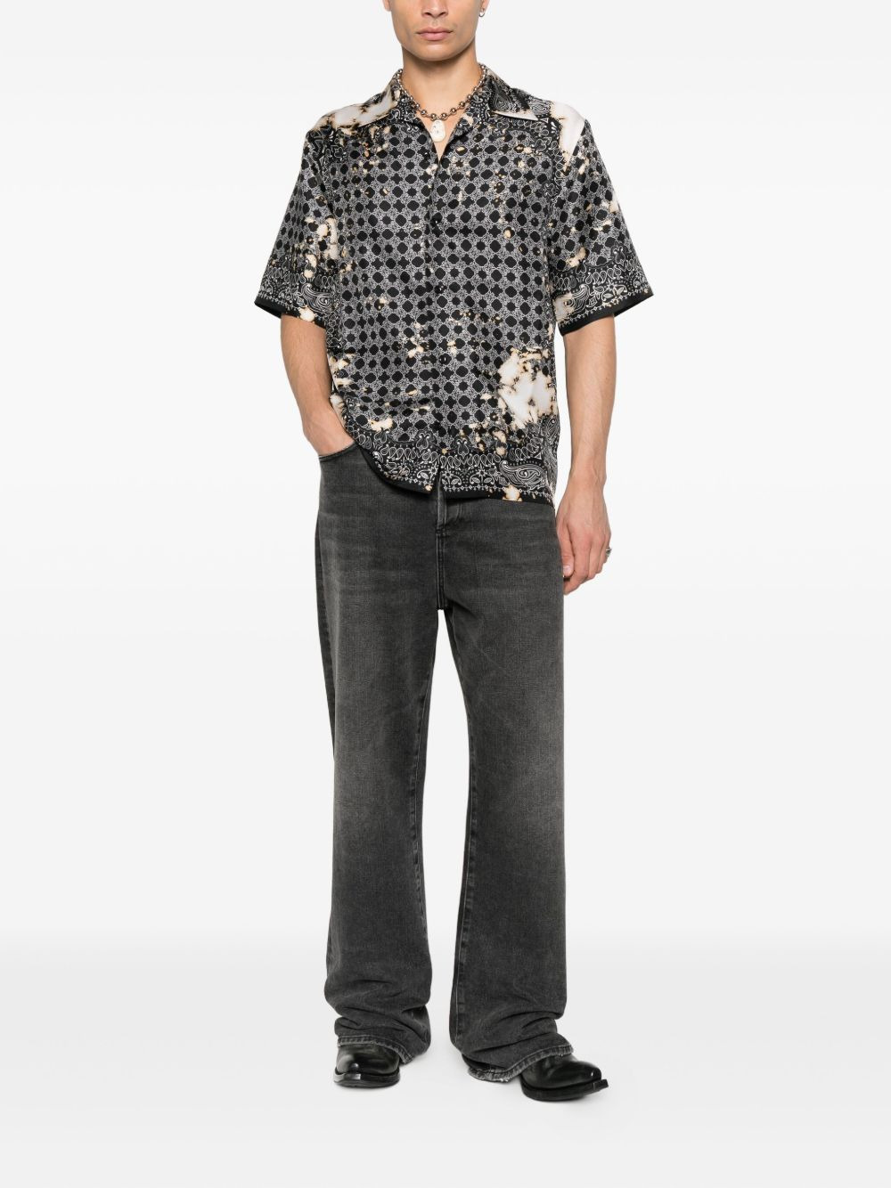 silk bandana-print shirt - 2