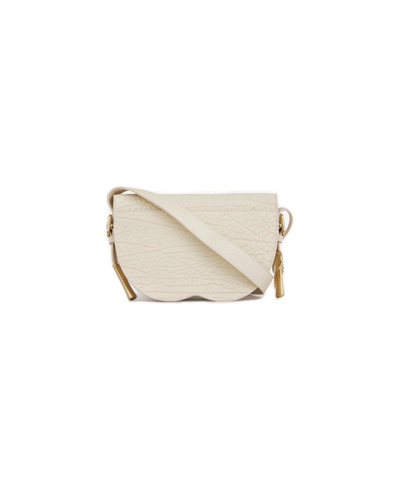 Granulated Foldover-top Shoulder Bag - 2
