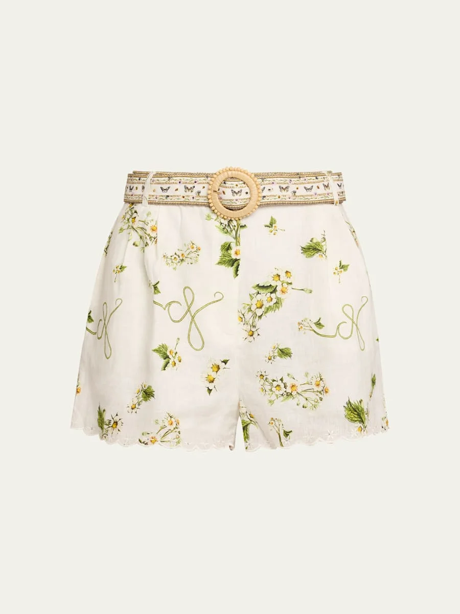 Botanical Utopia Tuck Front Shorts - 1