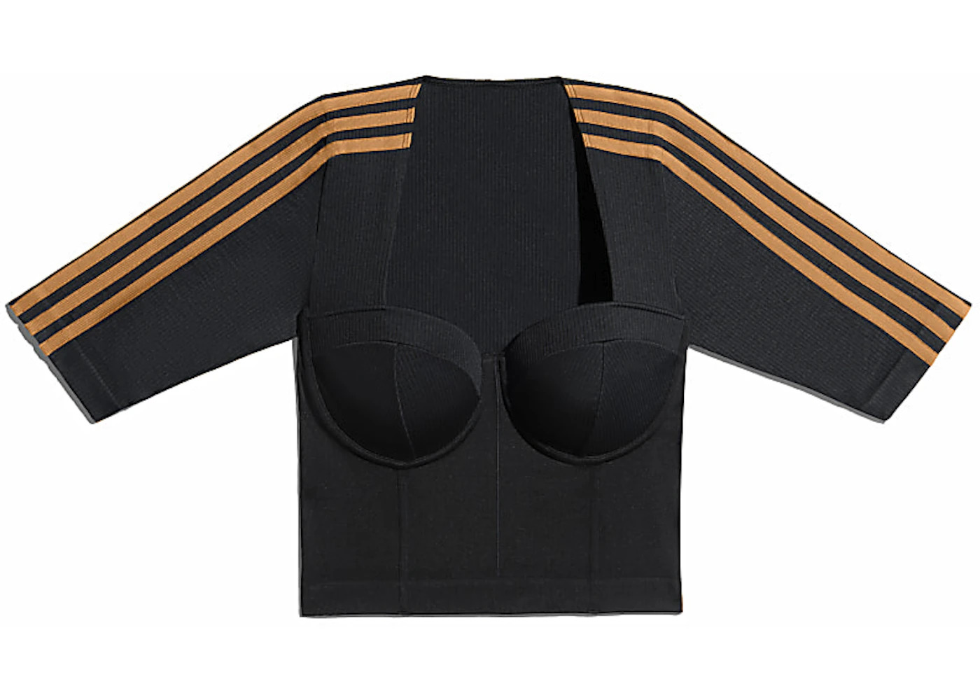 adidas Ivy Park Circular Knit Crop Top Black - 1