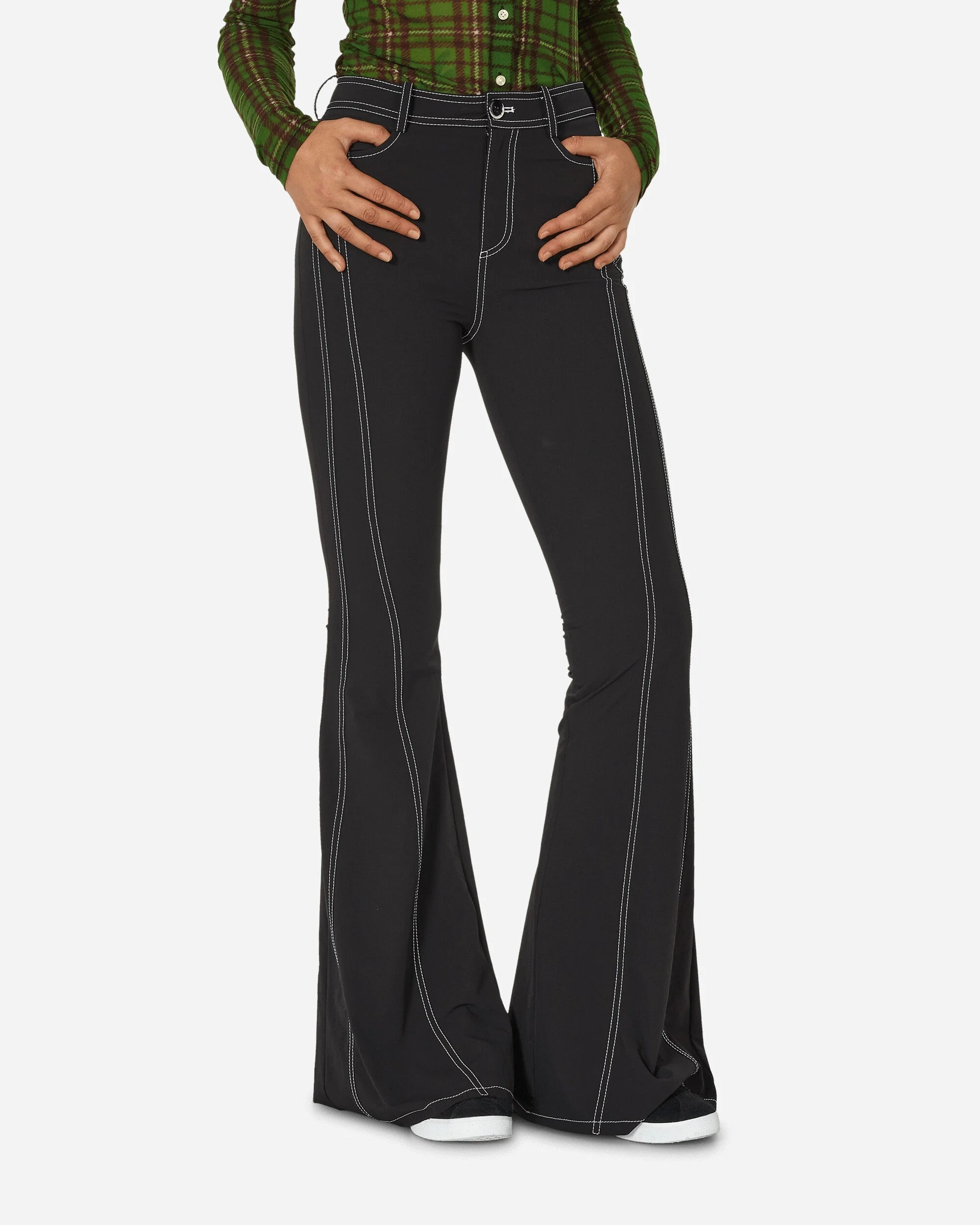 Flared Suit Pants Black - 1