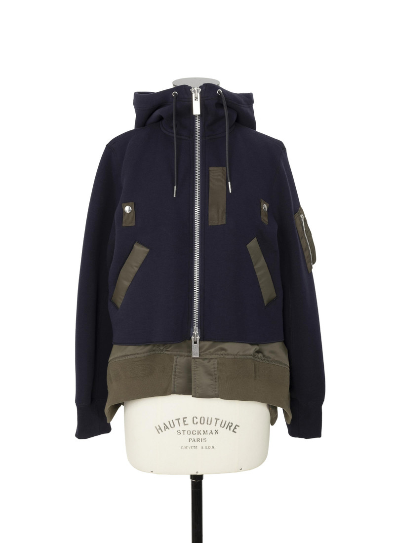 Sponge Sweat x Nylon Twill Hoodie 1