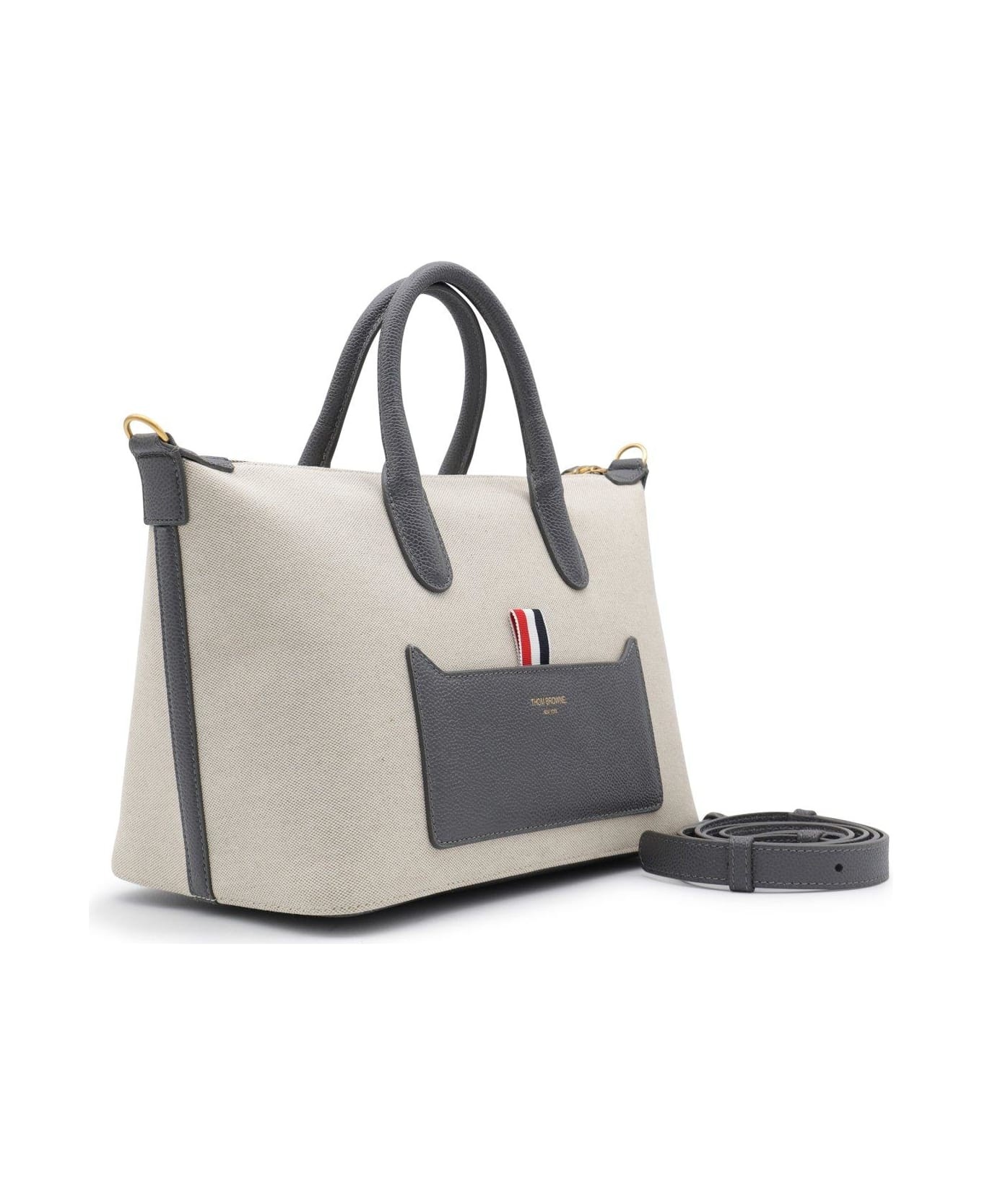 Logo Printed Zipped Tote Bag - 3