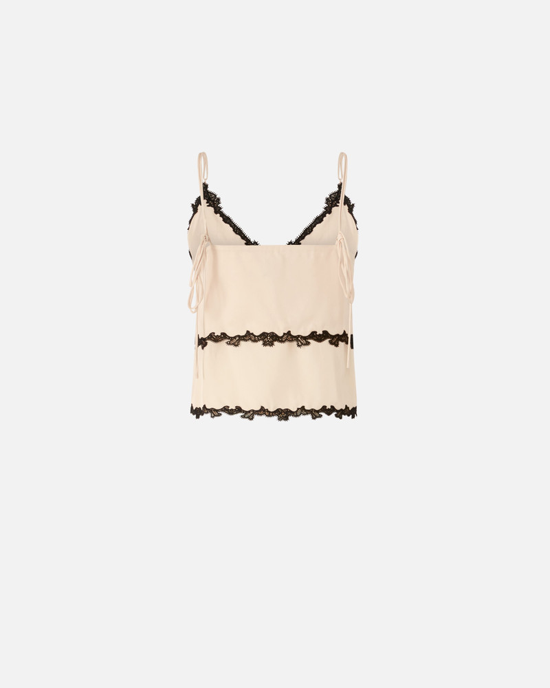 PINKO TOP WITH LACE INSERTS outlook
