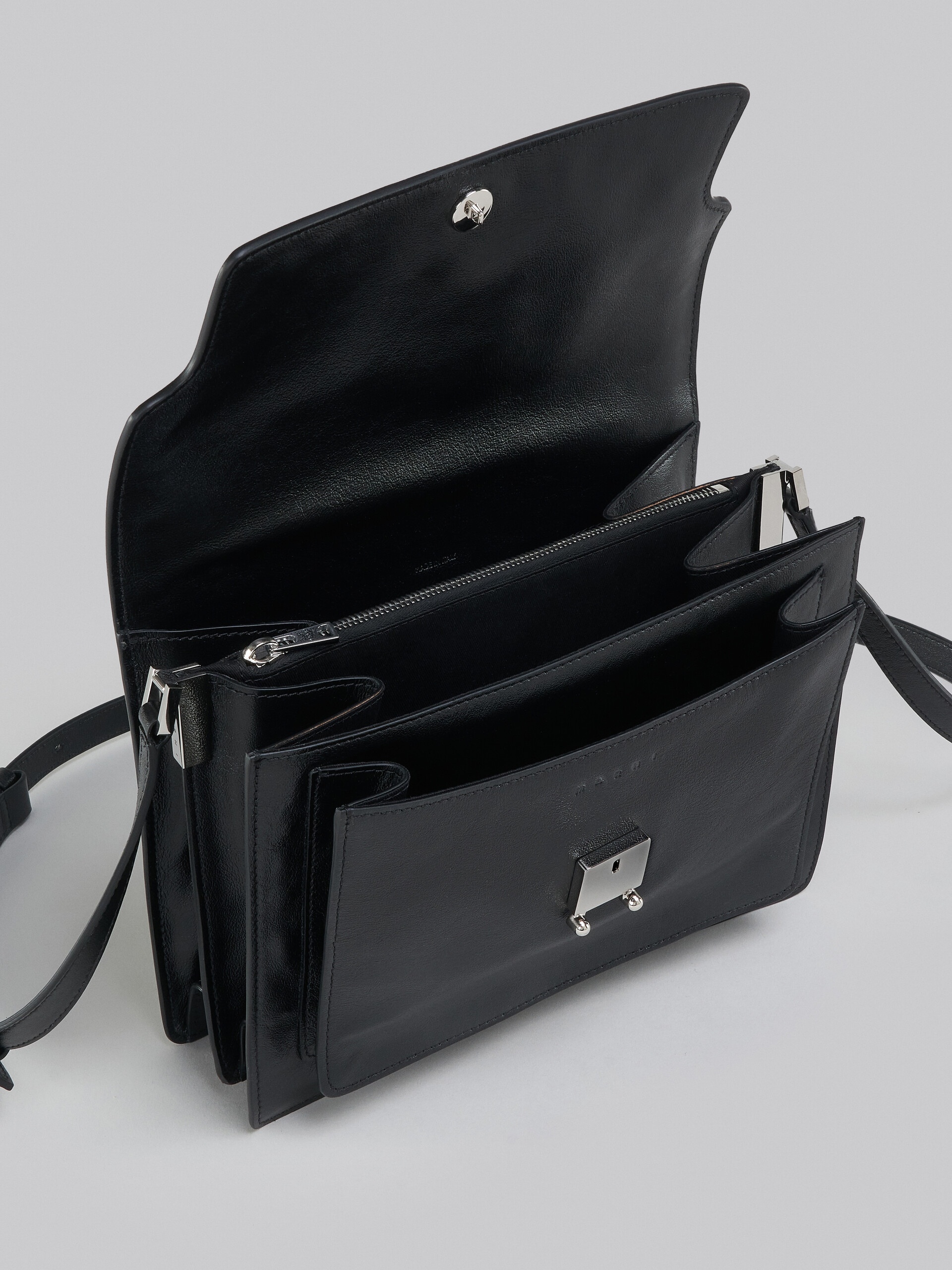 TRUNK SOFT LARGE BAG IN BLACK LEATHER - 4
