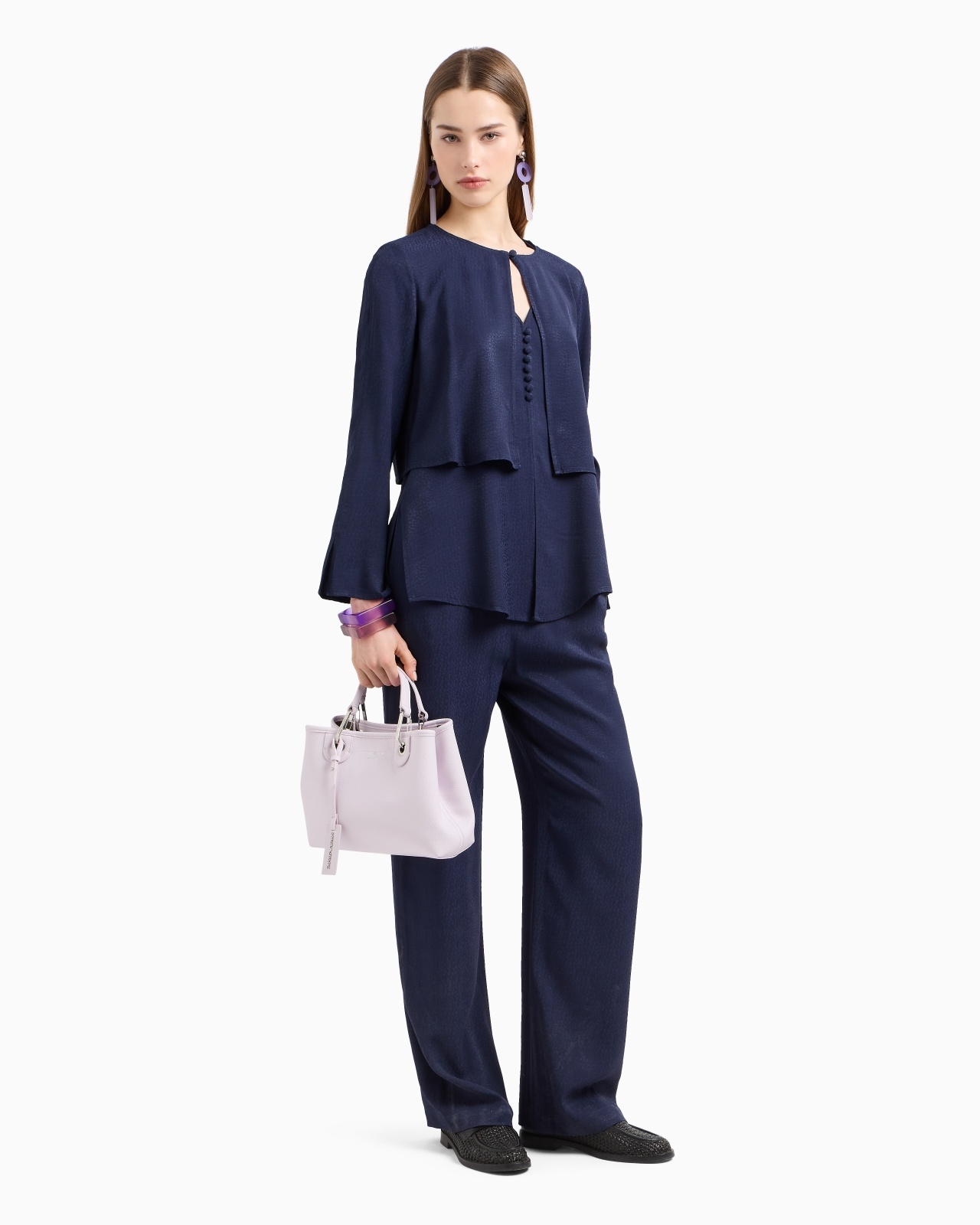 ARMURE VISCOSE V-NECK TOP - 2