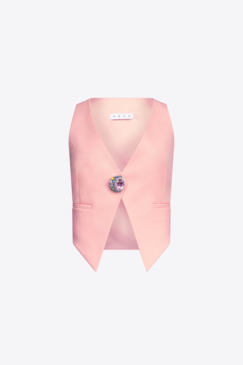 CRYSTAL GEMSTONE CLUSTER GILET - 1
