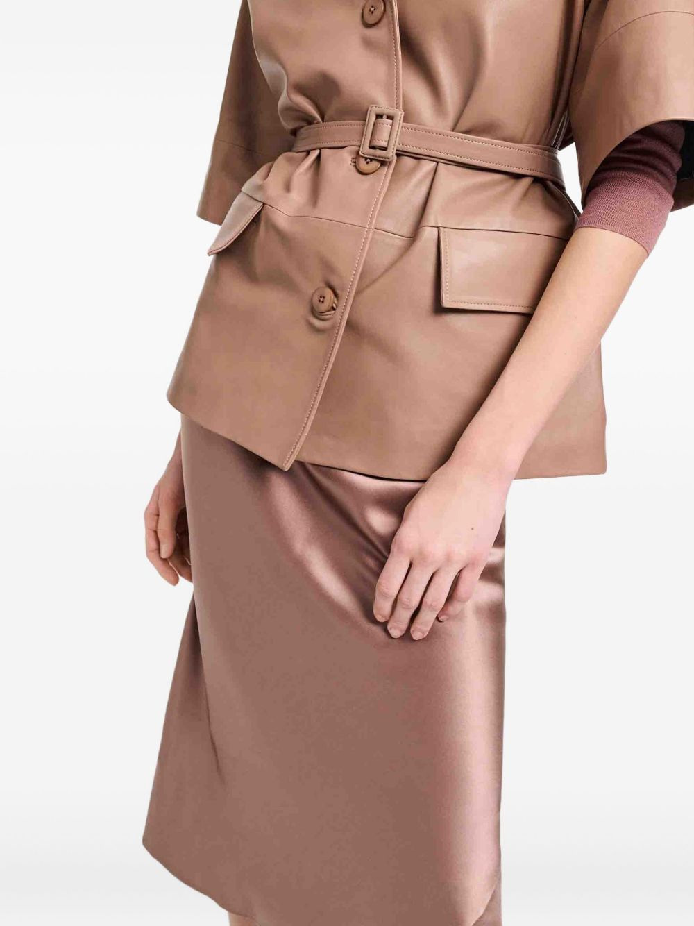 silk straight skirt - 3