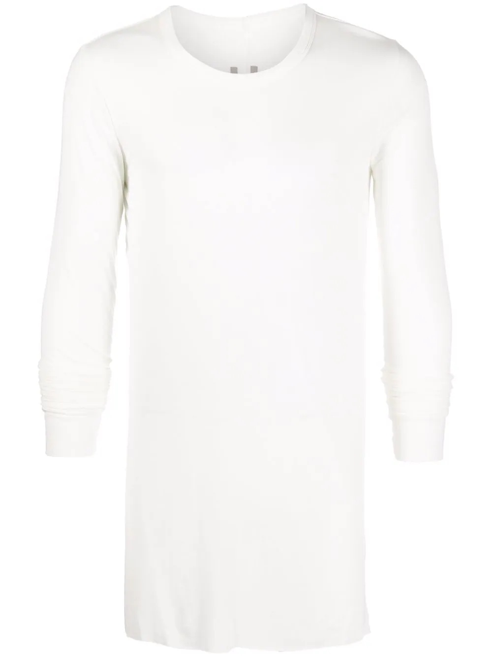 round neck long-length T-shirt - 1