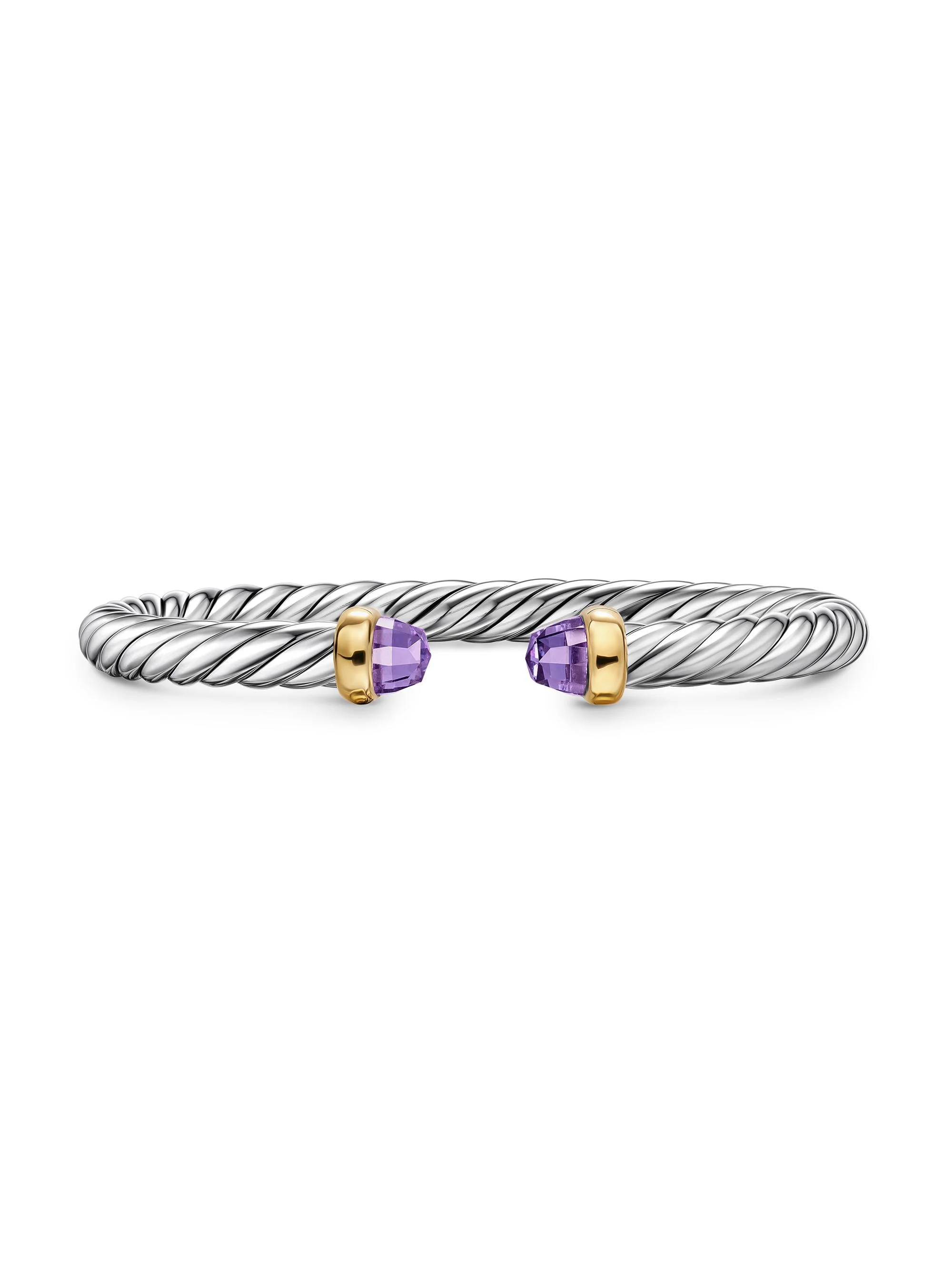 Women's Cable Flex Bracelet in Sterling Silver - Amethyst - 1