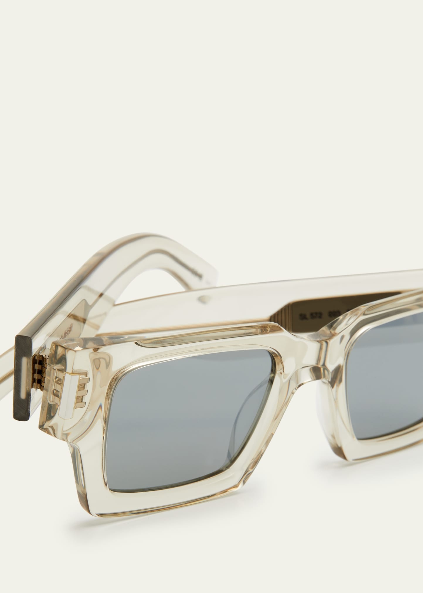 Semi-Transparent Square Acetate Sunglasses - 5