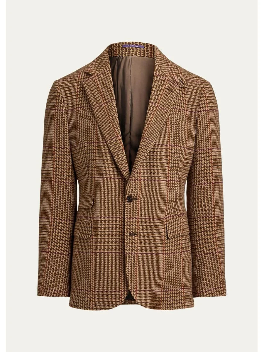 Men's Glenn Hand-Tailored Plaid Suit Jacket - 1