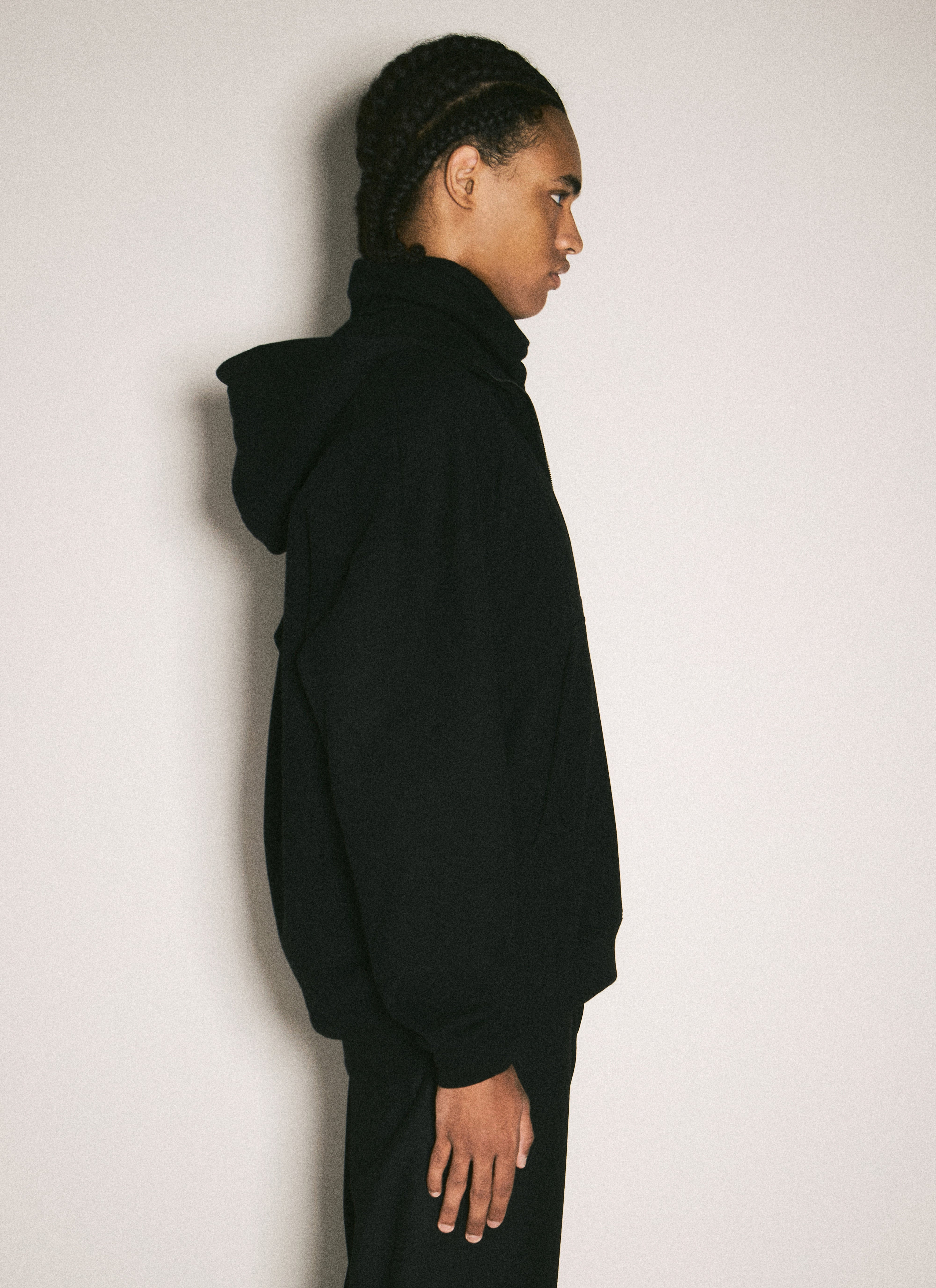 Saint Laurent Men Half-Zip Hooded Sweatshirt - 3