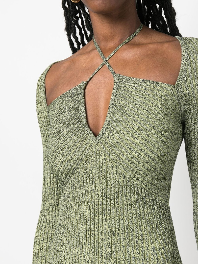 crossover strap bodycon midi dress 5