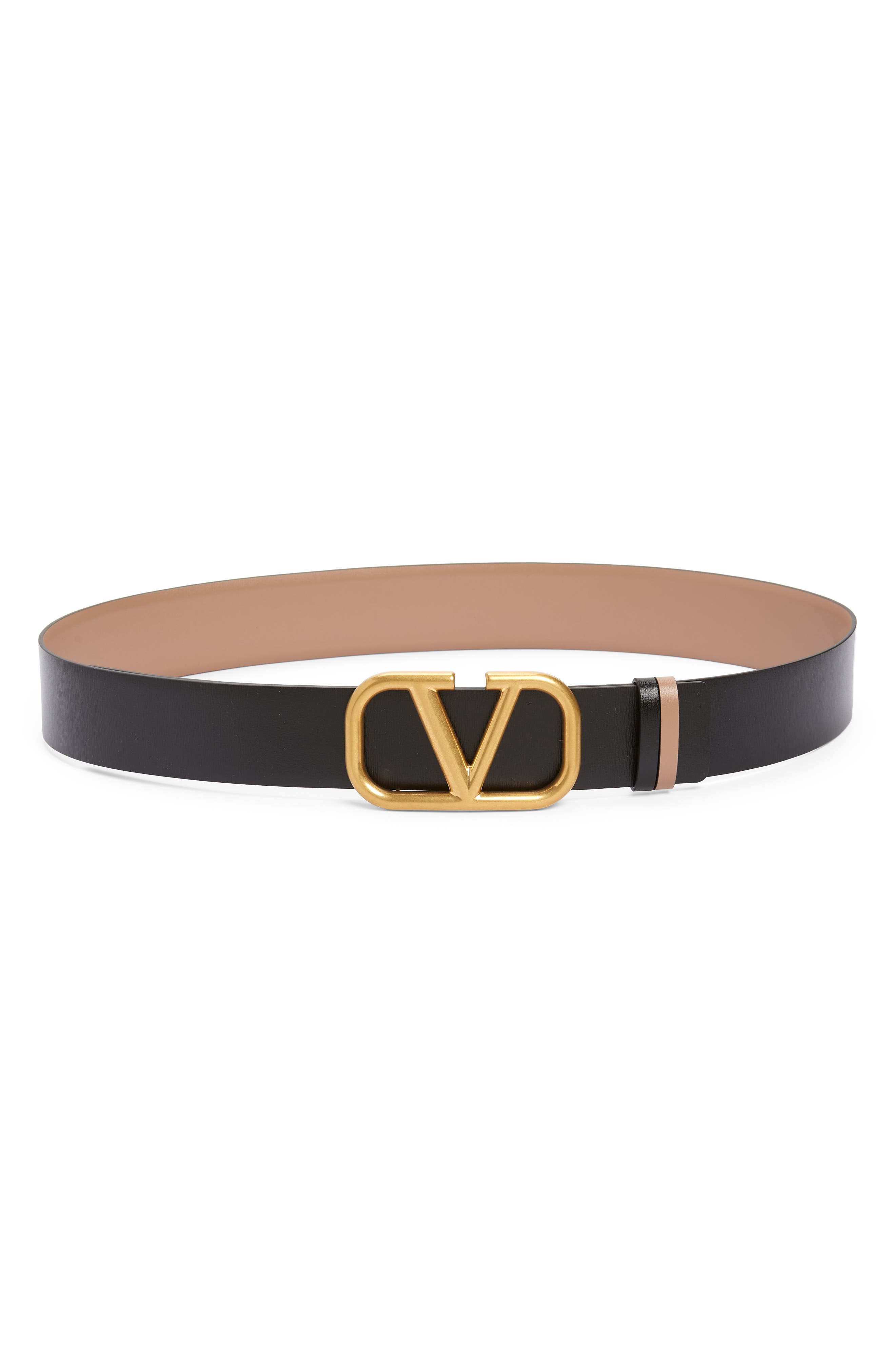 VLOGO Buckle Reversible Leather Belt - 2