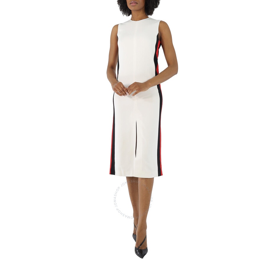 Burberry Ladies White Roundneck Sleevless Dress - 5