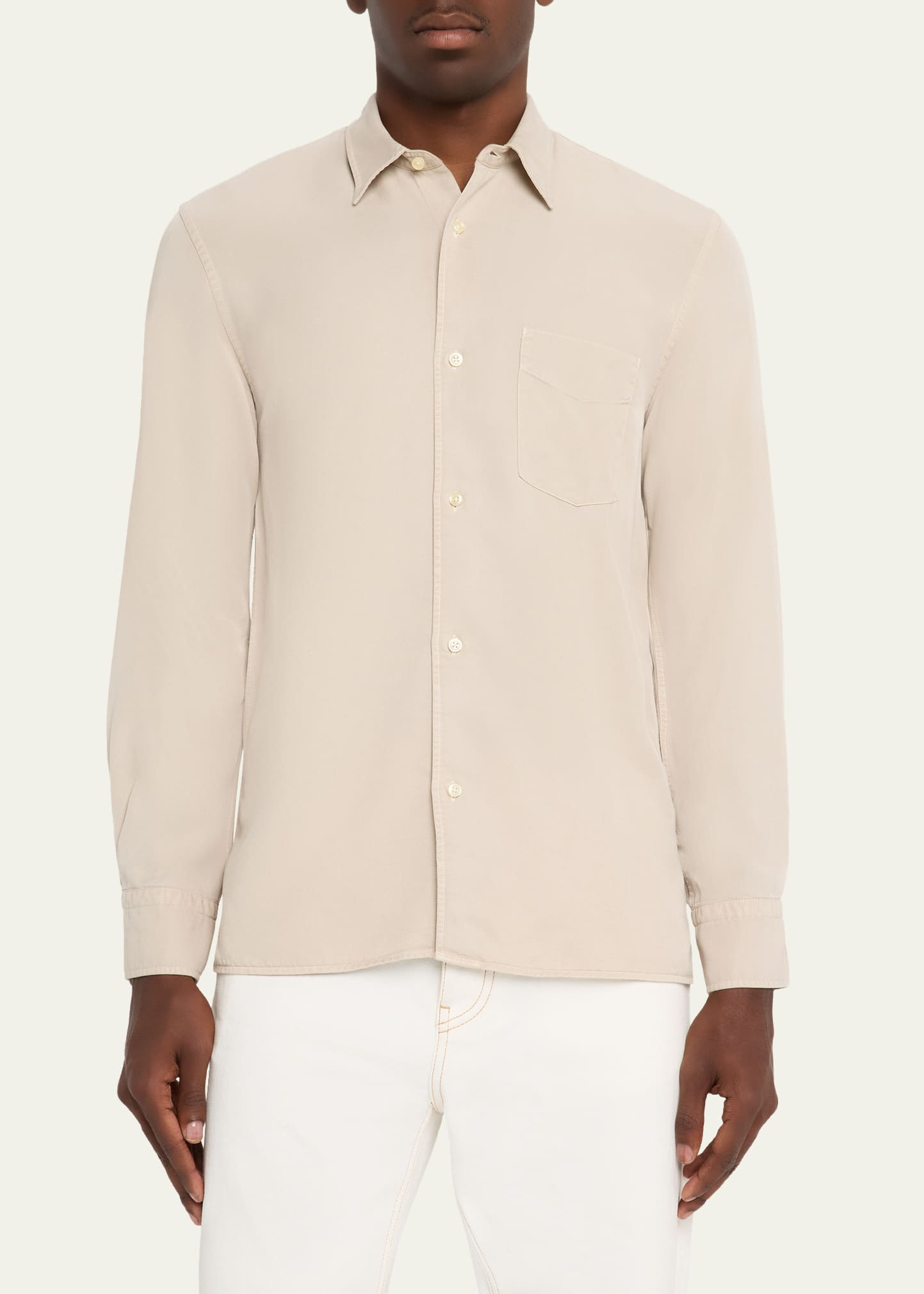 Men's Guido Cotton Contrast Stitch Shirt - 4
