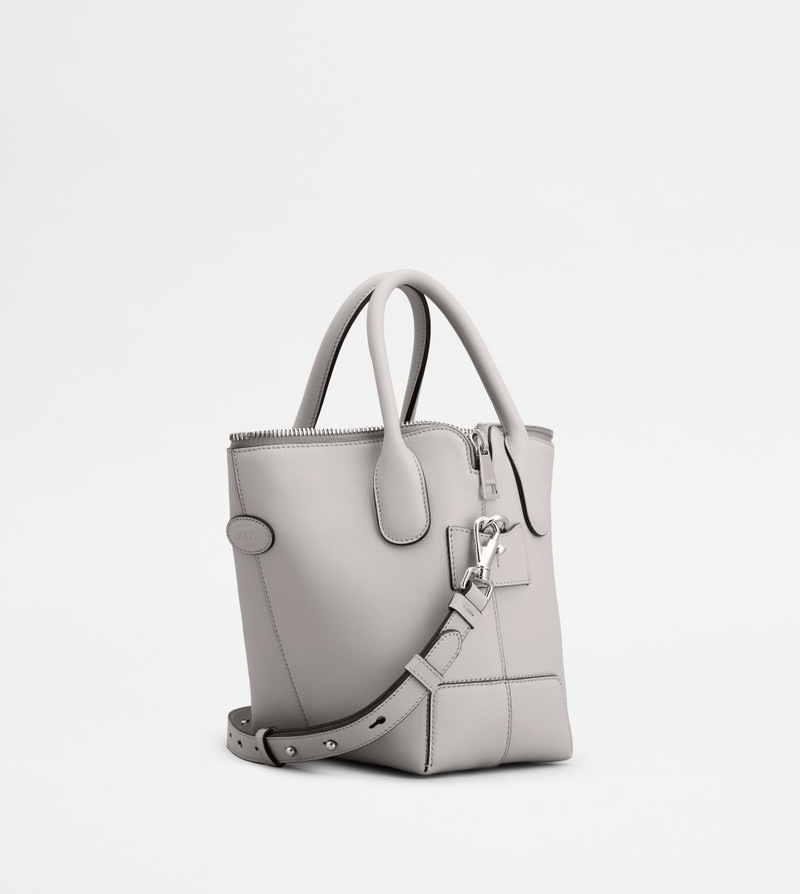 Tod's TOD'S DI BAG SWING IN LEATHER MINI - GREY outlook