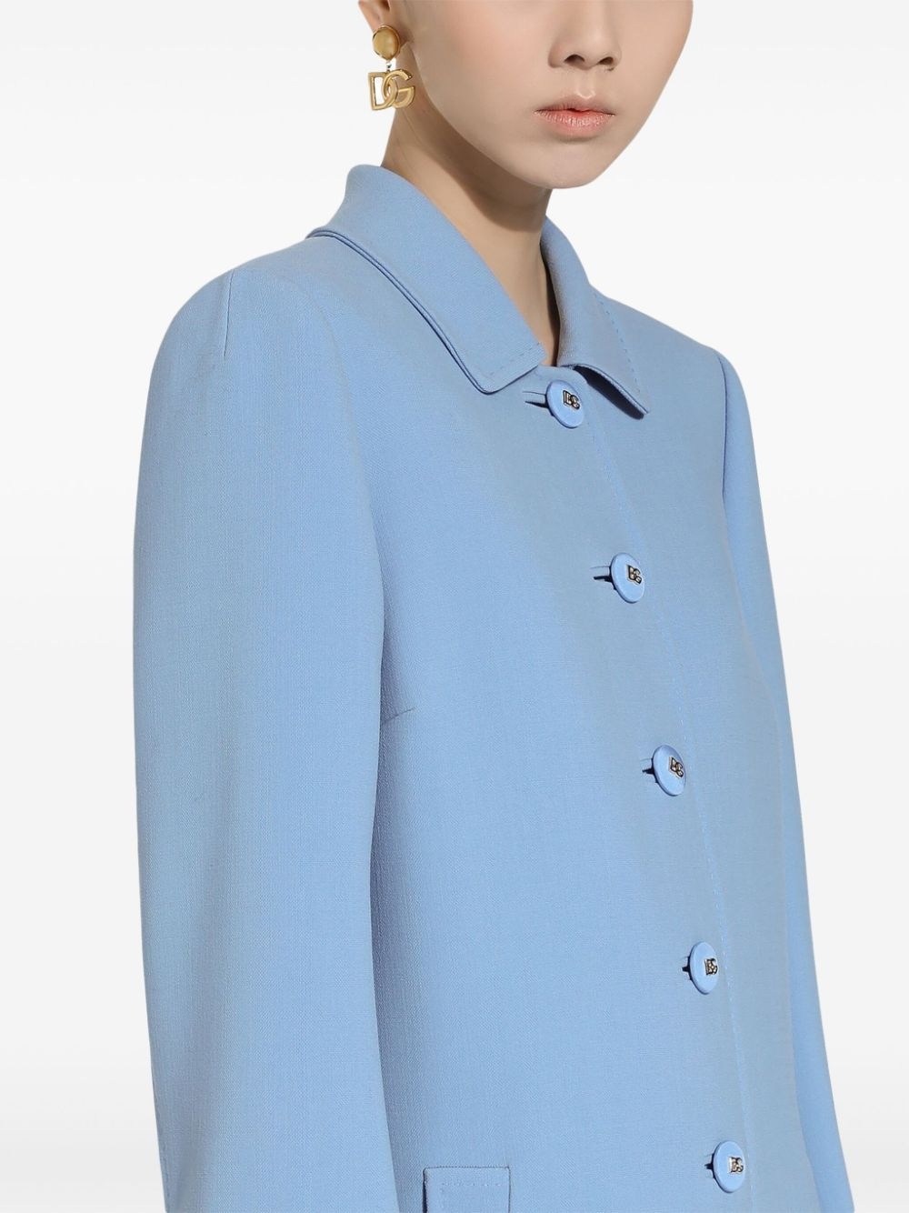 single-breasted virgin-wool coat - 5