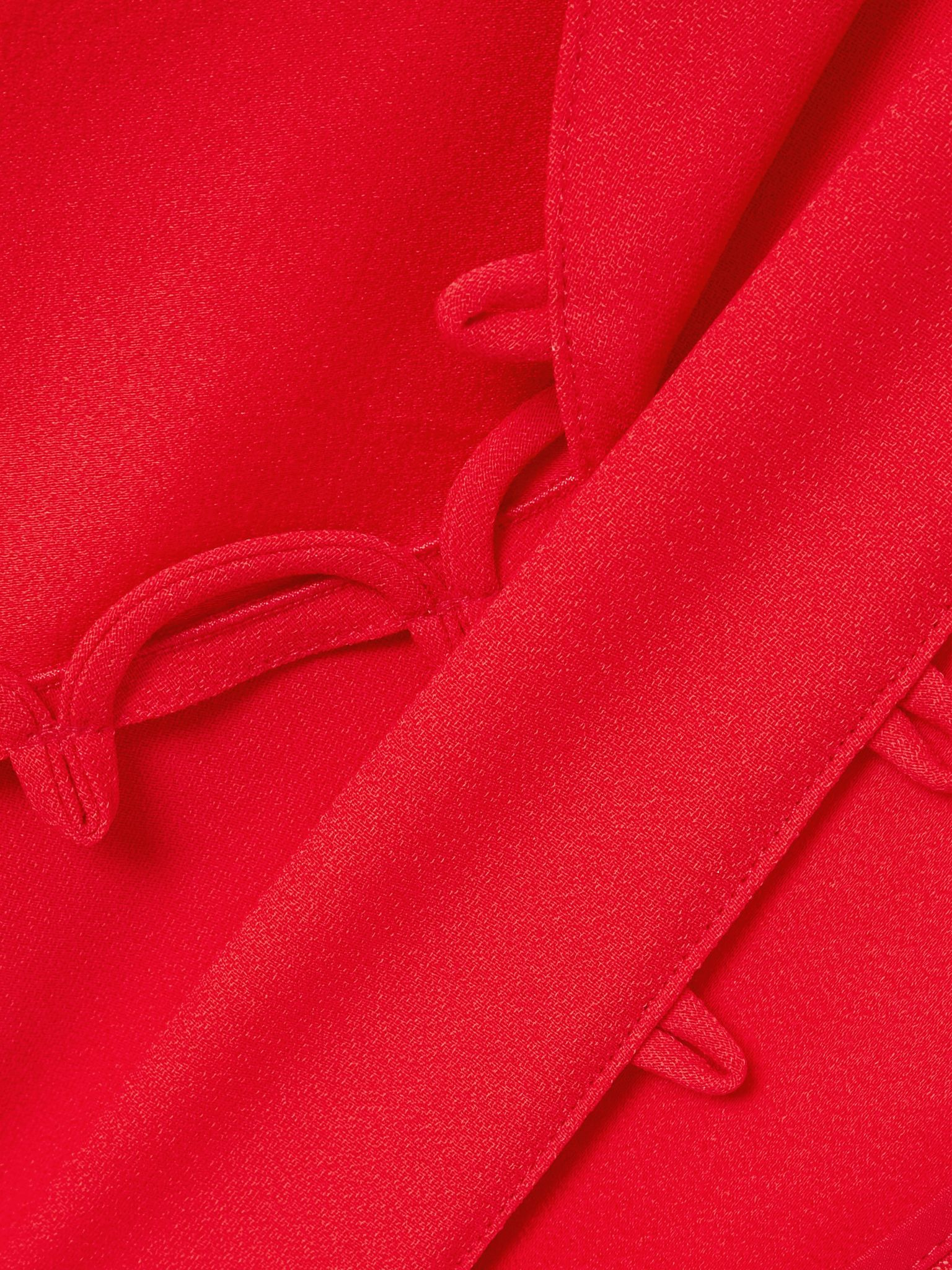 Crepe midi dress Red - 4