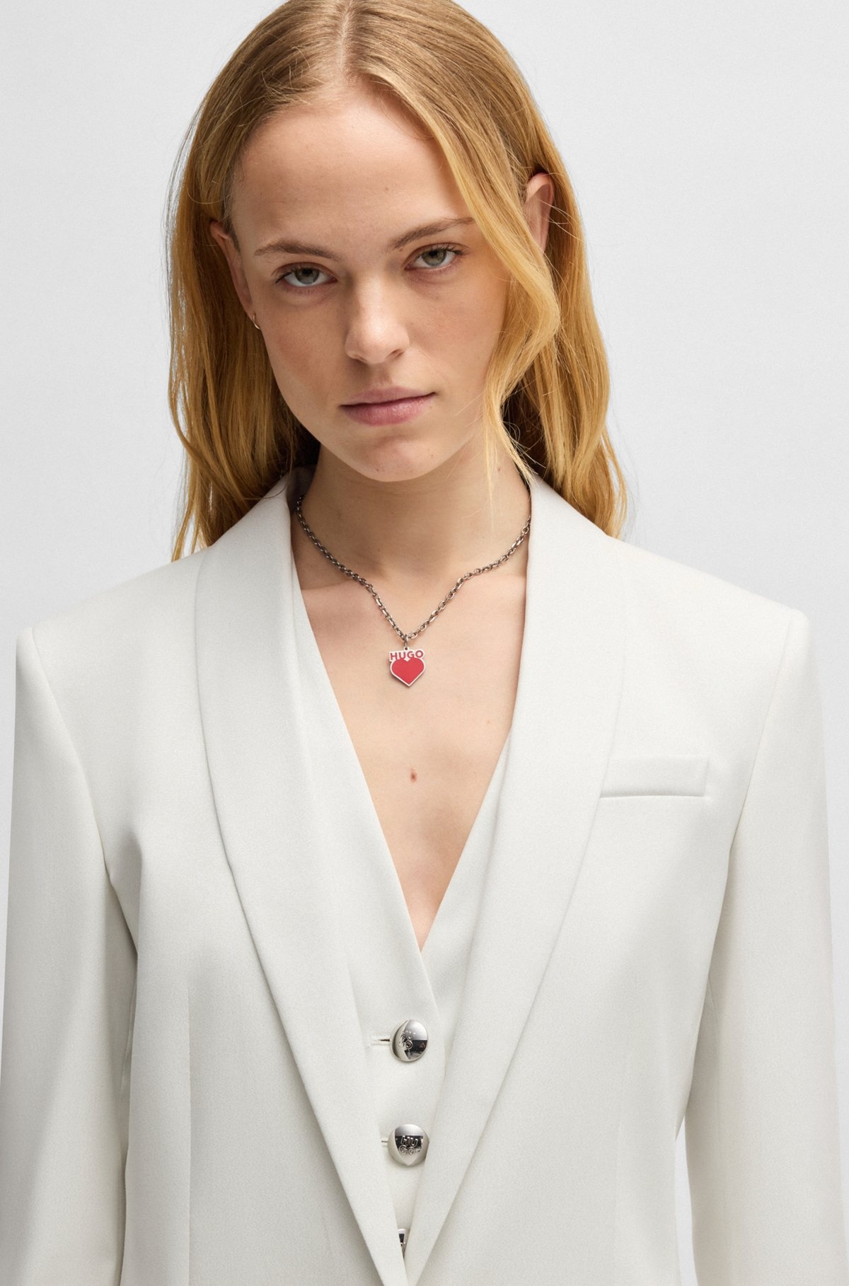 REGULAR-FIT BLAZER IN SHIMMER FABRIC - 5