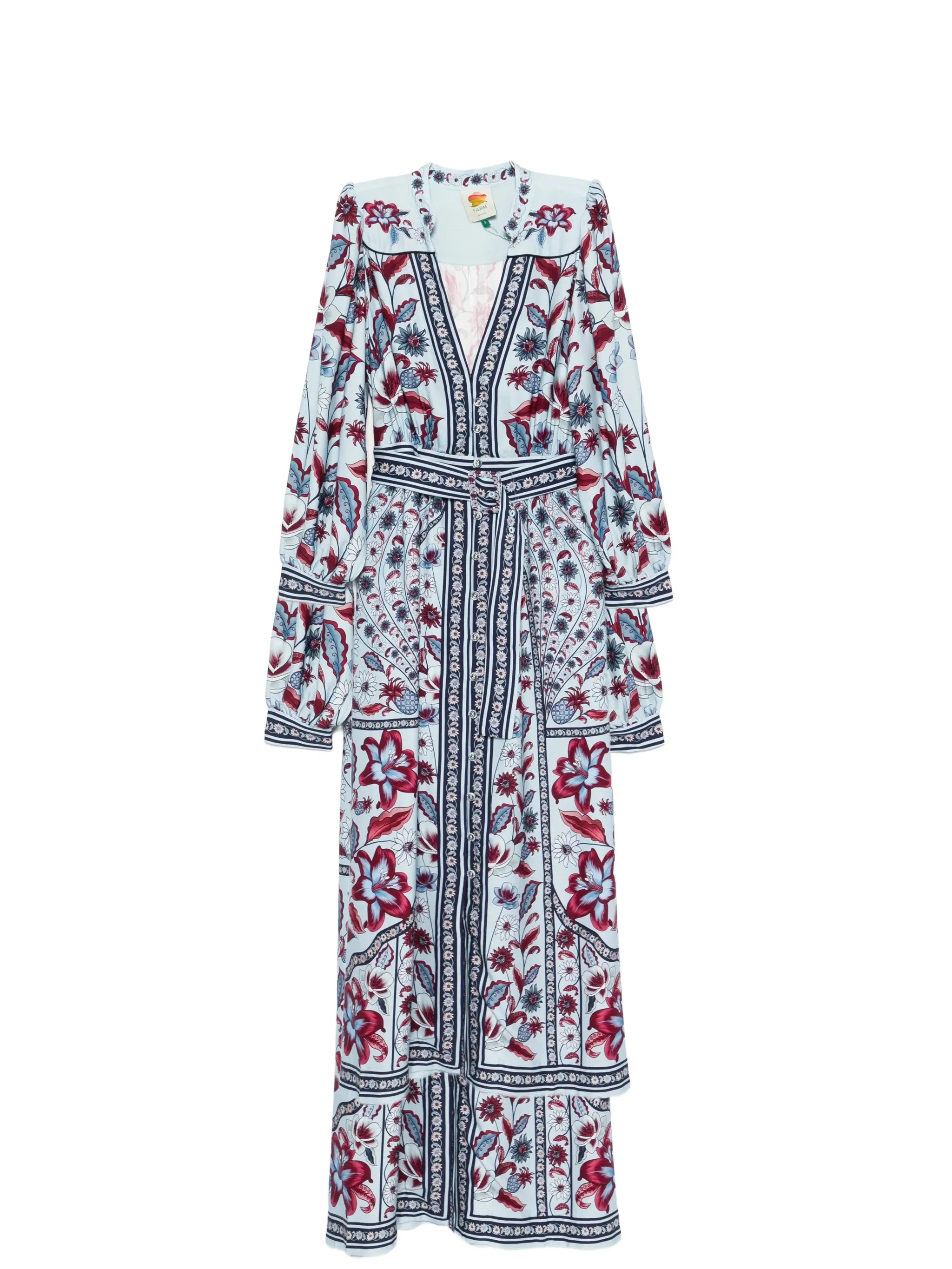 Marcelle floral belted midi dress - 1