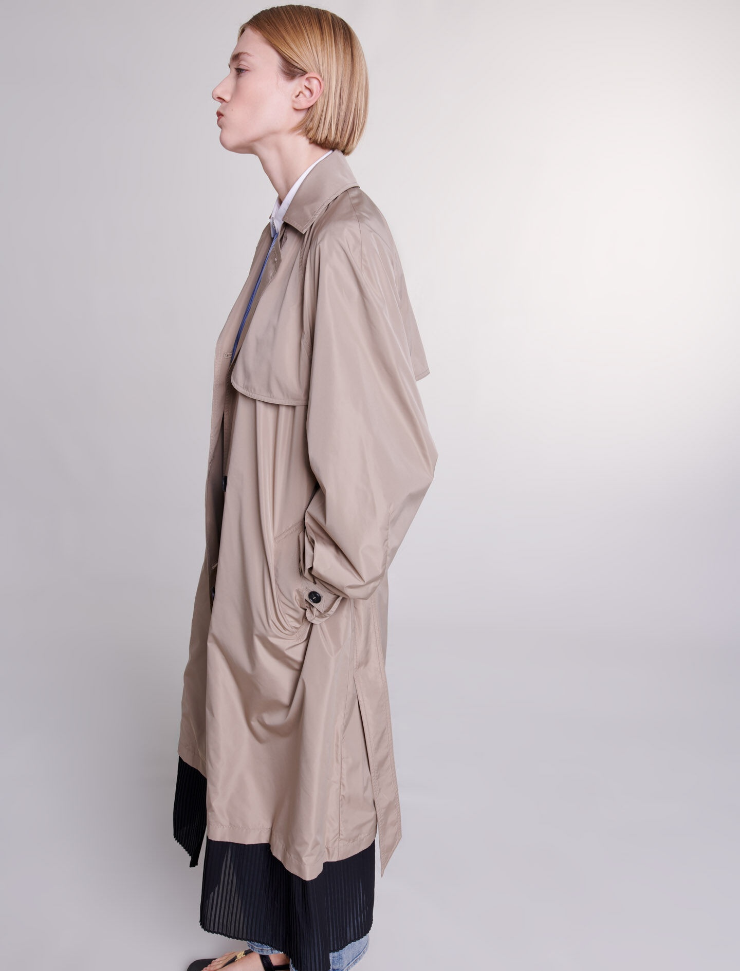 Contrast trench coat - 3