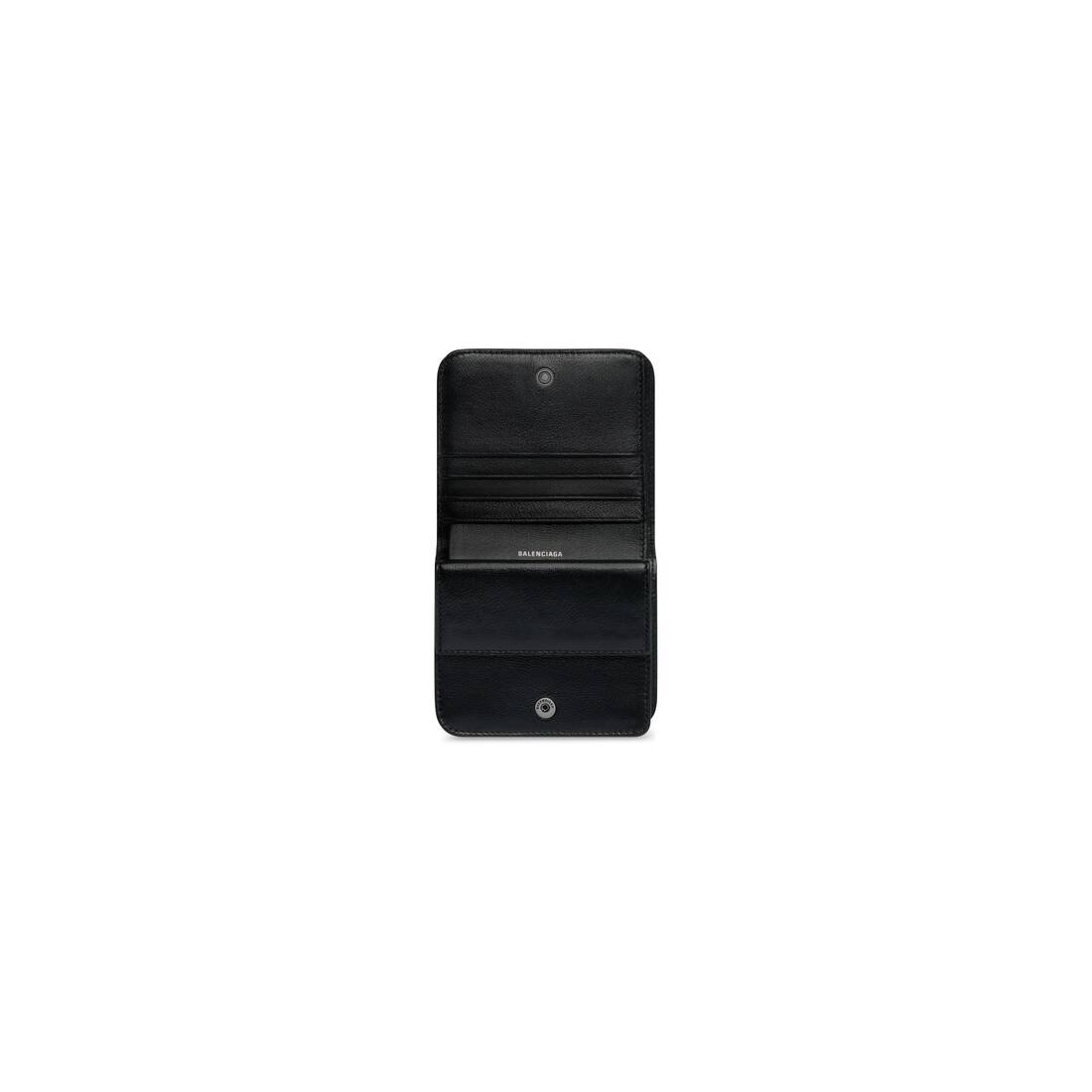 Signature Flap Coin And Card Holder Bb Monogram Coated Canvas  in Black - 2